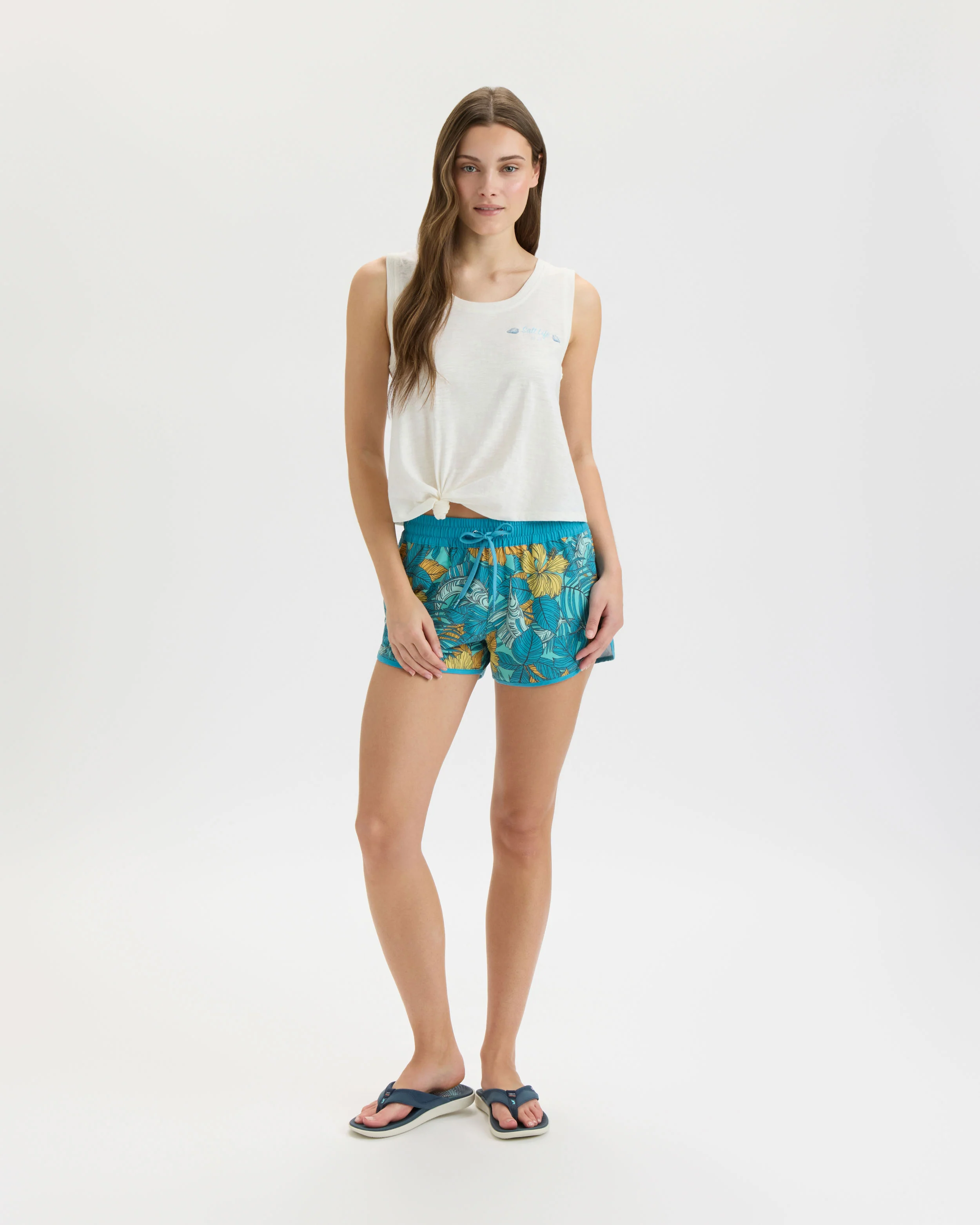 Women’s Aquarium Turtle Tie Front Tank Top - Image 6