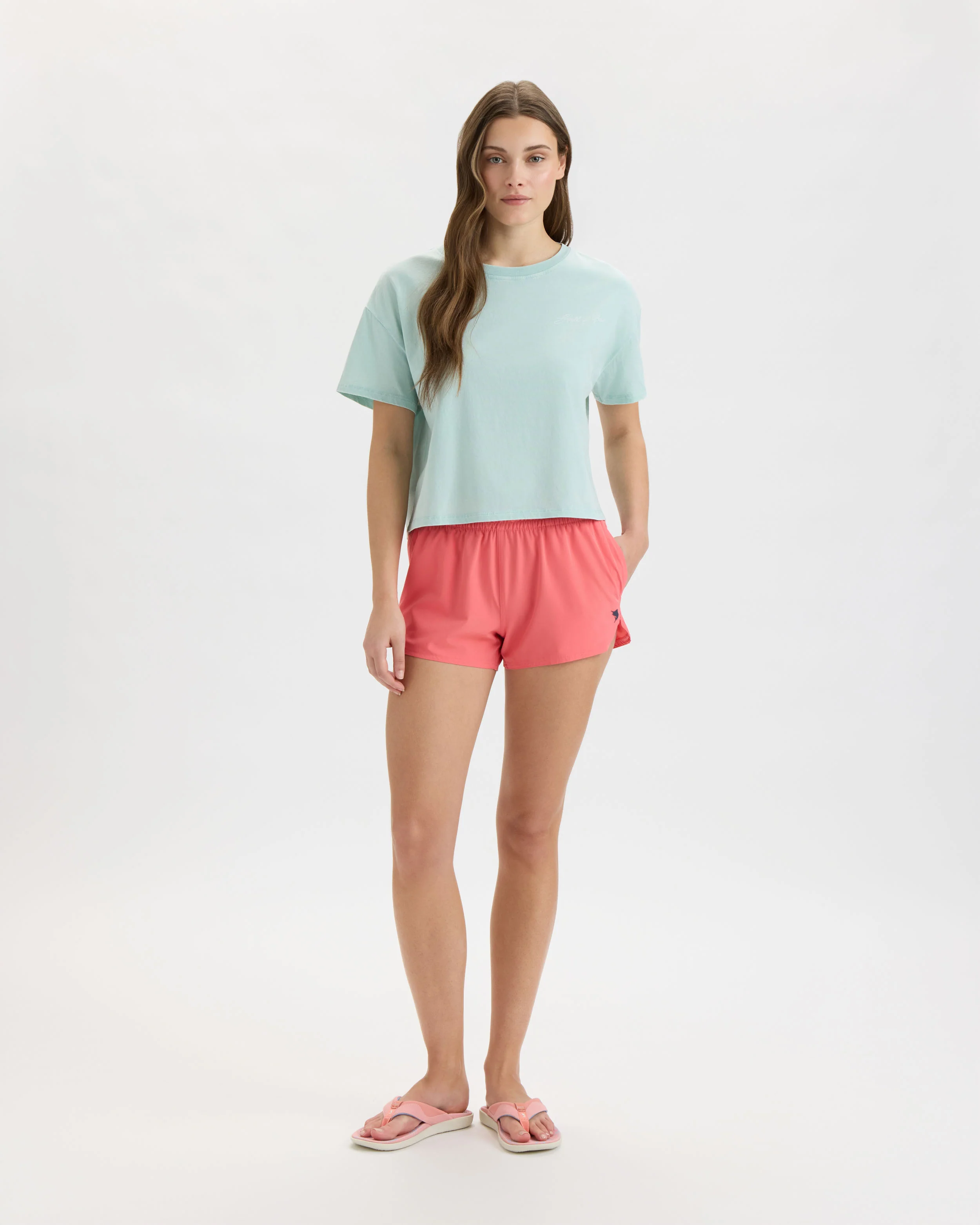 Women’s Beach Turtle Cropped Boyfriend Tee - Image 6