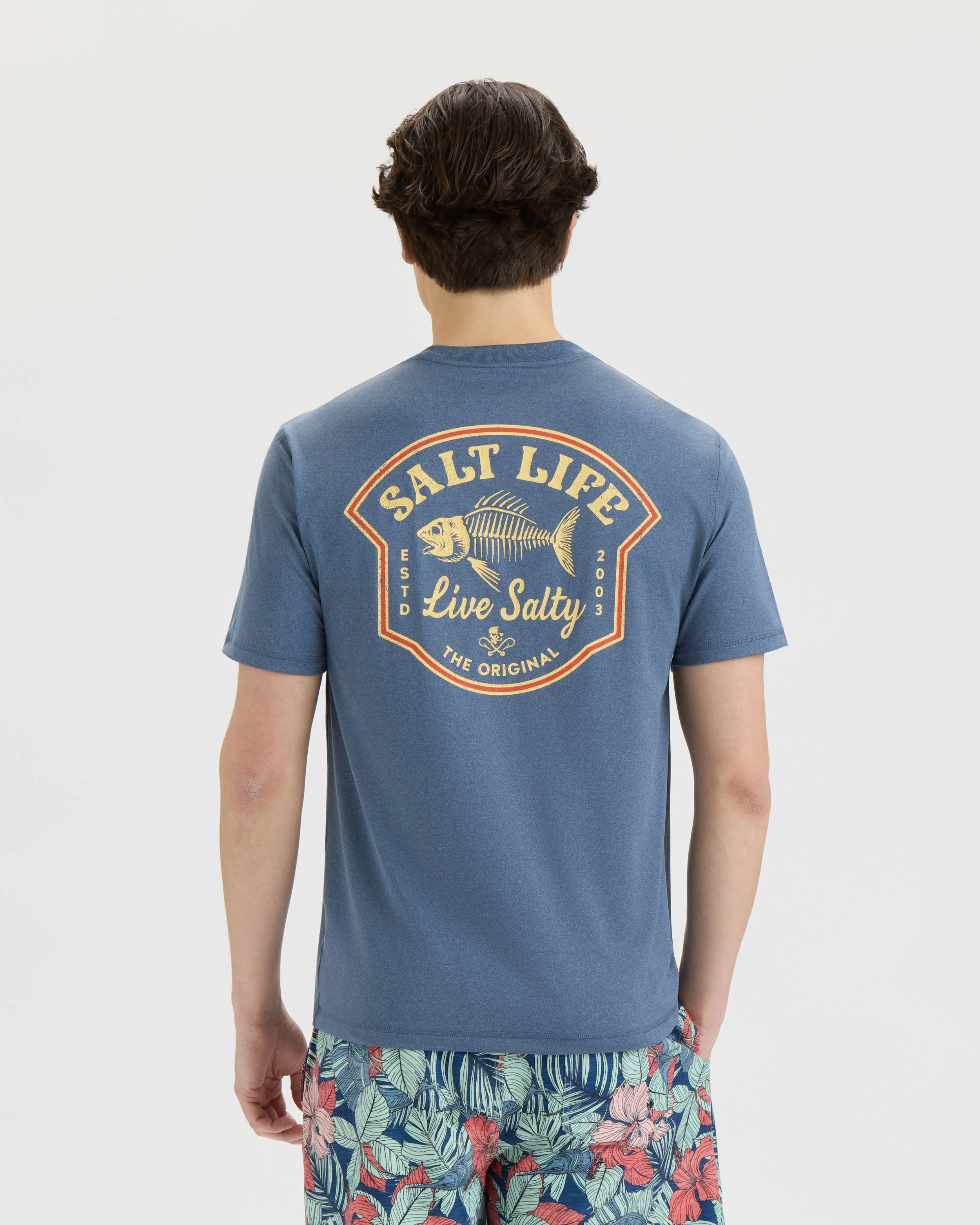 Men’s Bone Fish Crest SLX Performance Short Sleeve Tee - Image 3