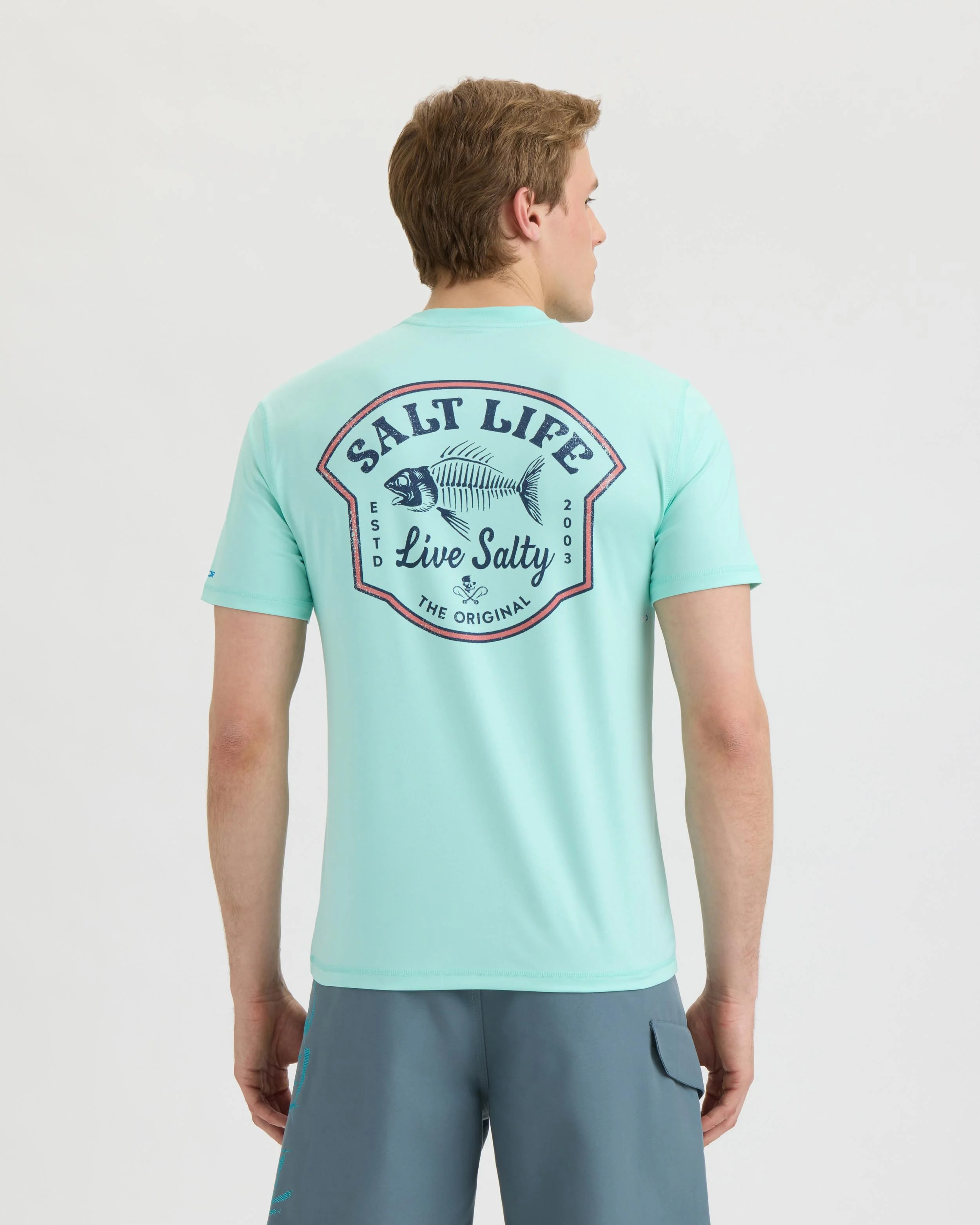 Men’s Bone Fish Crest SLX Performance Short Sleeve Tee - Image 4