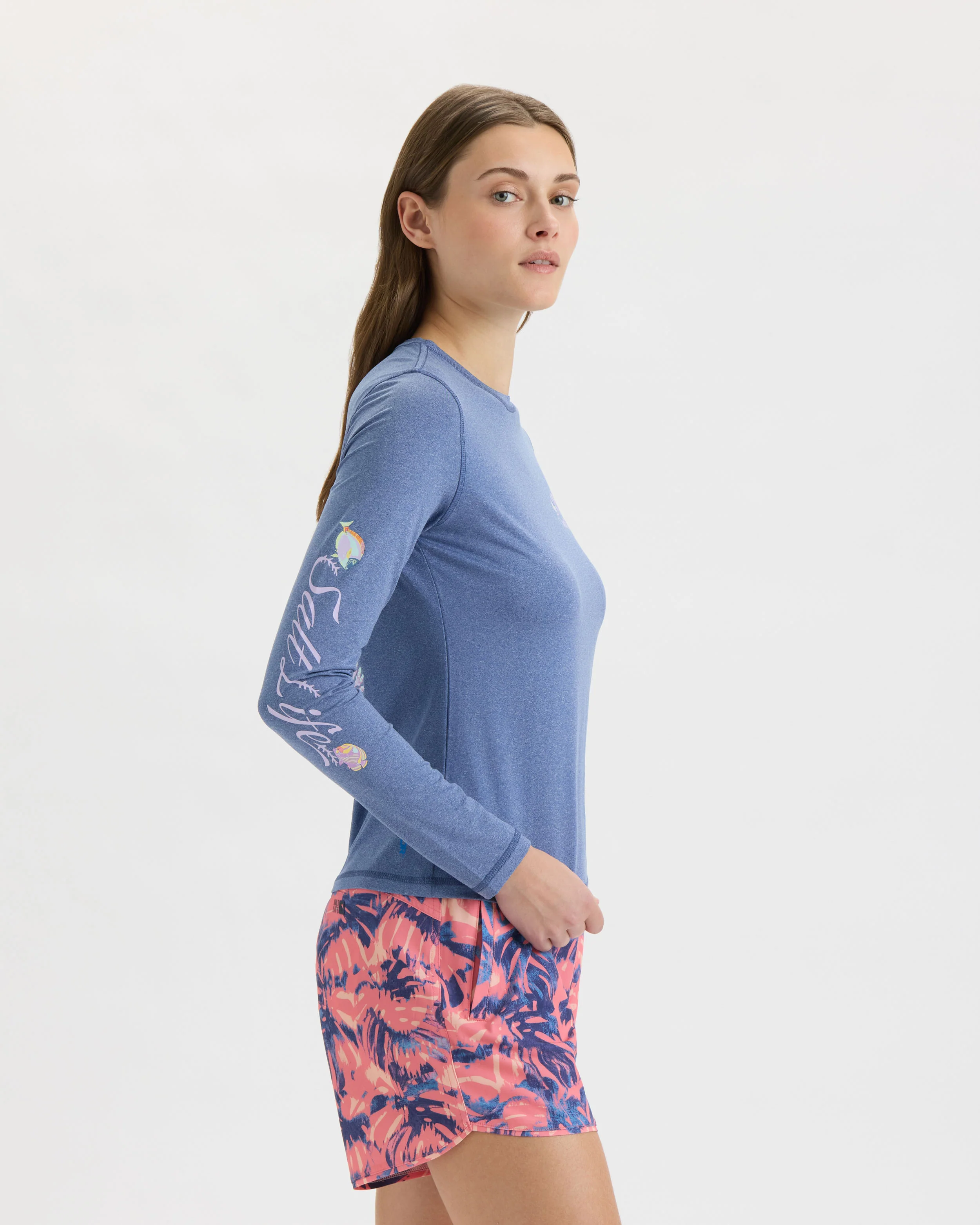 Women’s Colorful Coral Reef SLX Performance Long Sleeve Tee - Image 3