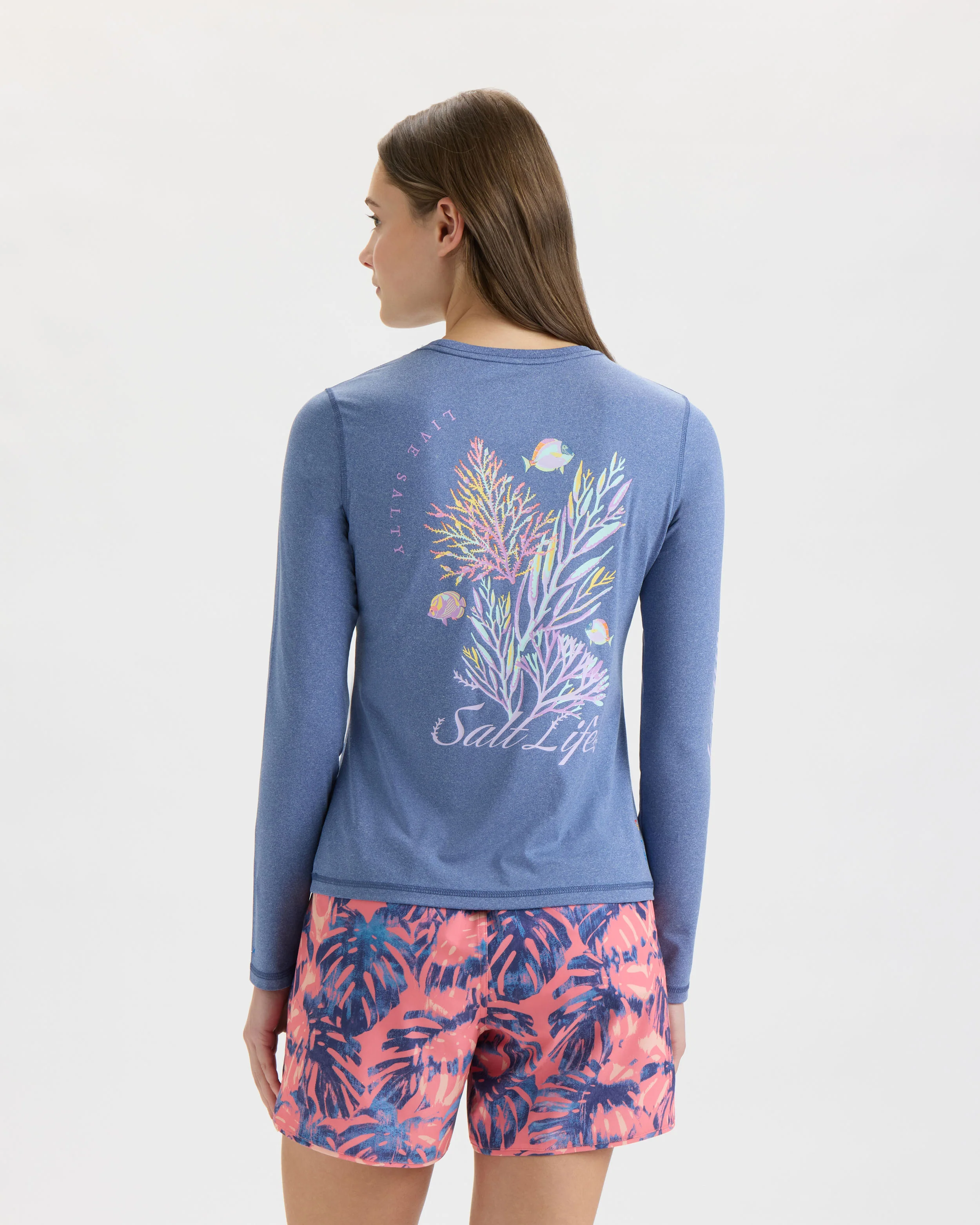 Women’s Colorful Coral Reef SLX Performance Long Sleeve Tee - Image 4