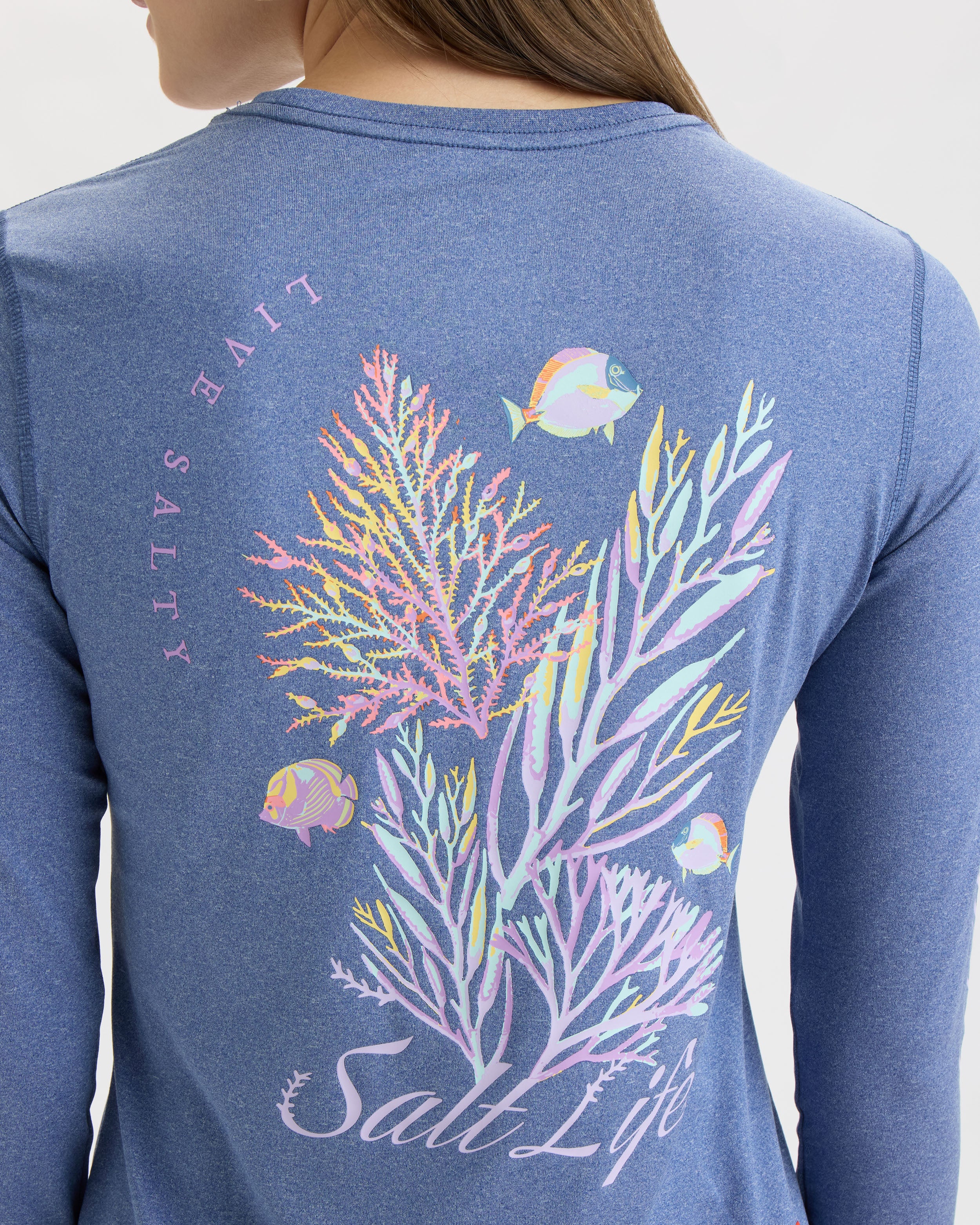 Women’s Colorful Coral Reef SLX Performance Long Sleeve Tee - Image 5