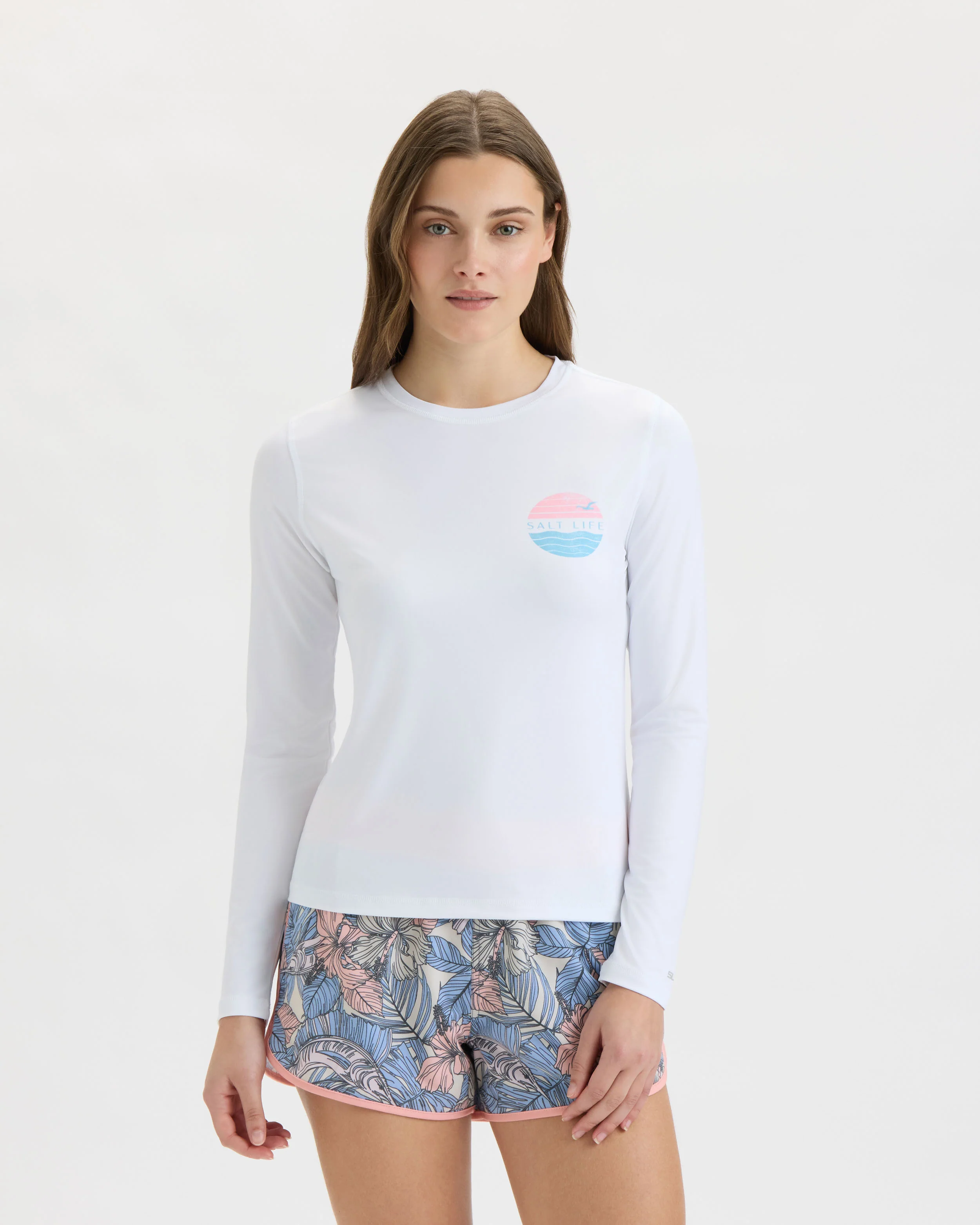 Women’s Coral Life Flag SLX Performance Long Sleeve Tee - Image 2