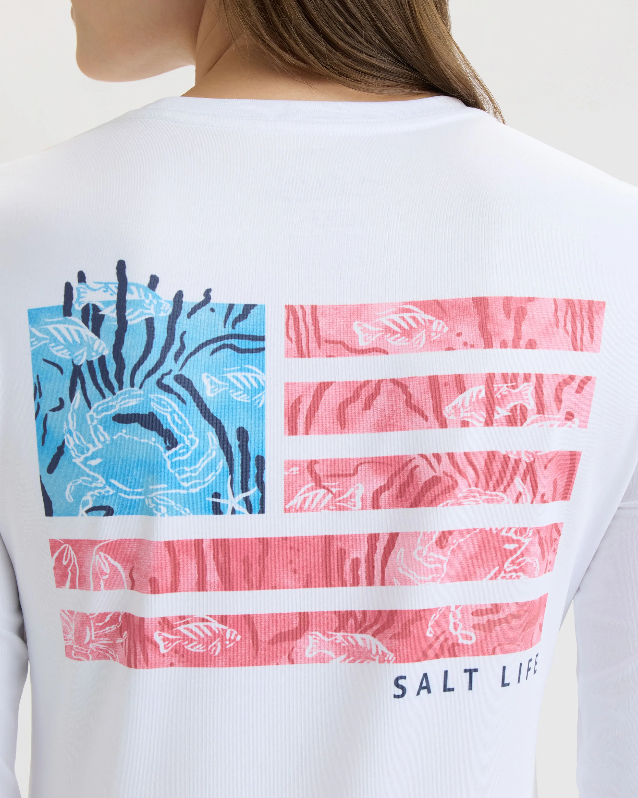 Women’s Coral Life Flag SLX Performance Long Sleeve Tee - Image 5