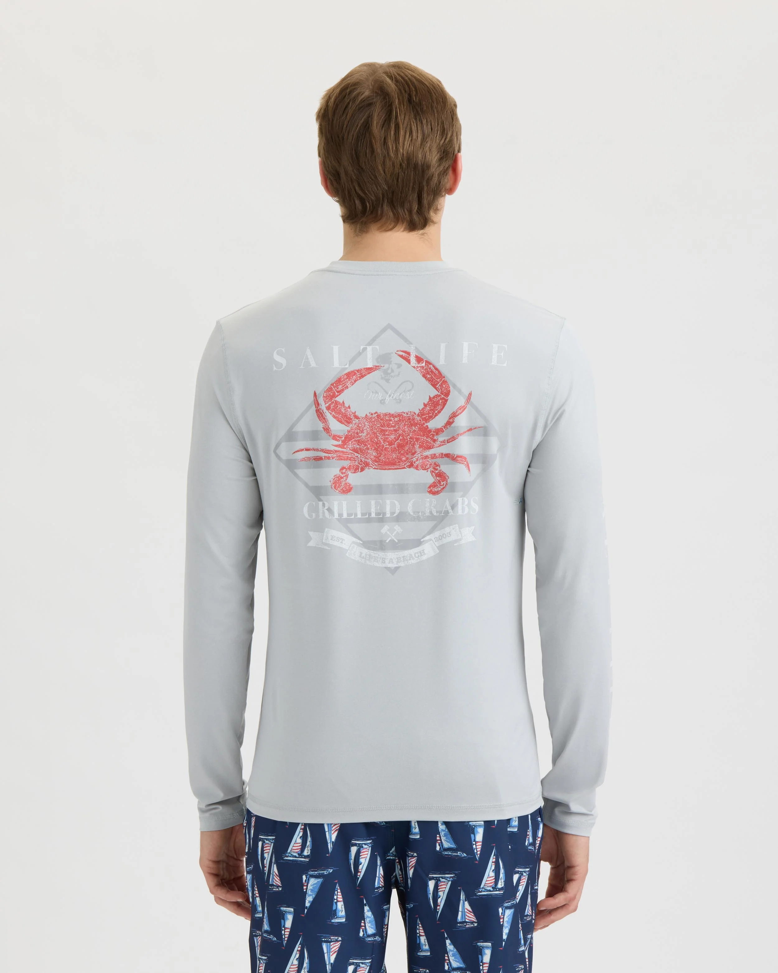 Men’s Crab Hammer SLX Performance Long Sleeve Tee - Image 4