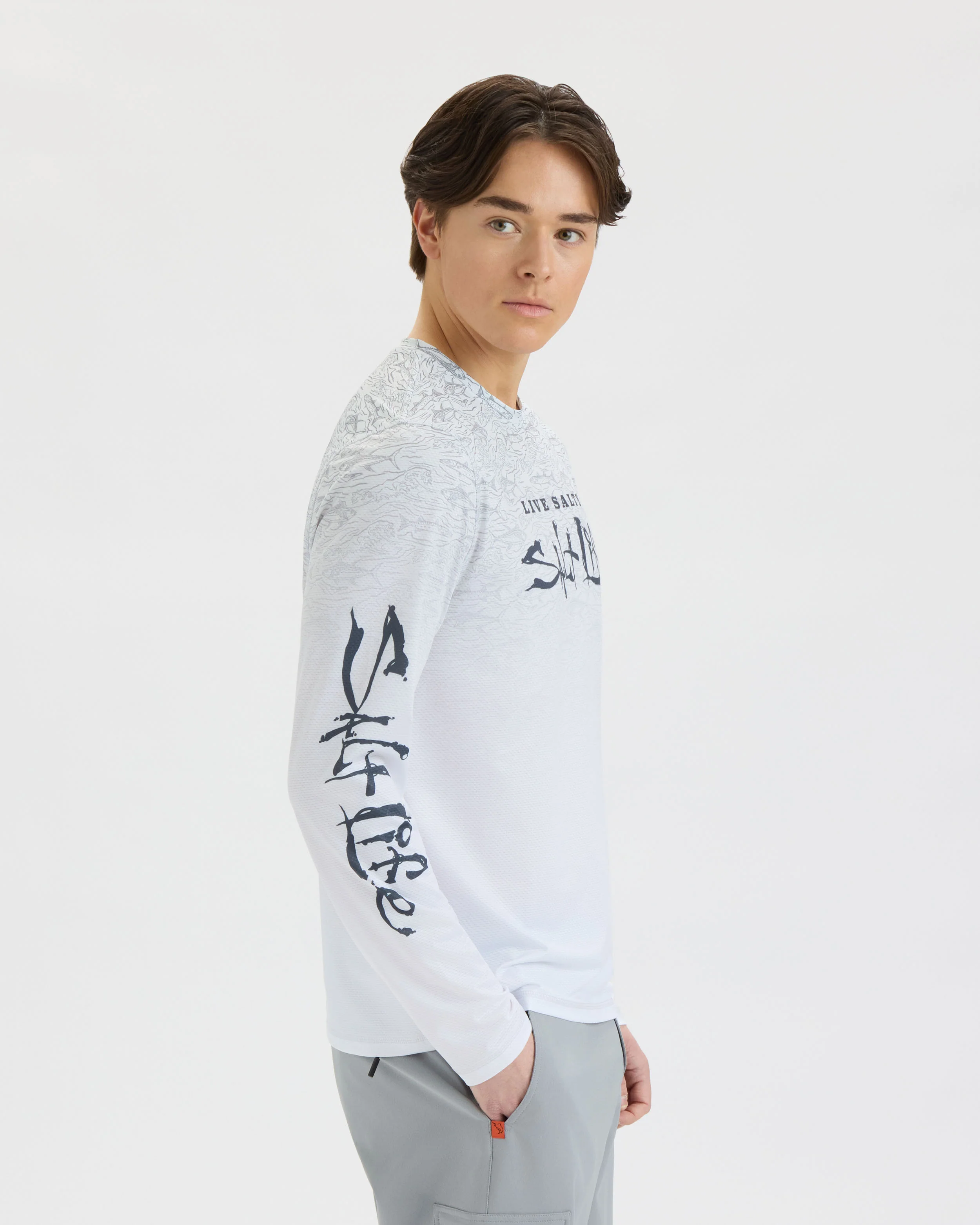 Men’s Current and Catch Fade Perforated SLX Performance Tee - Image 3