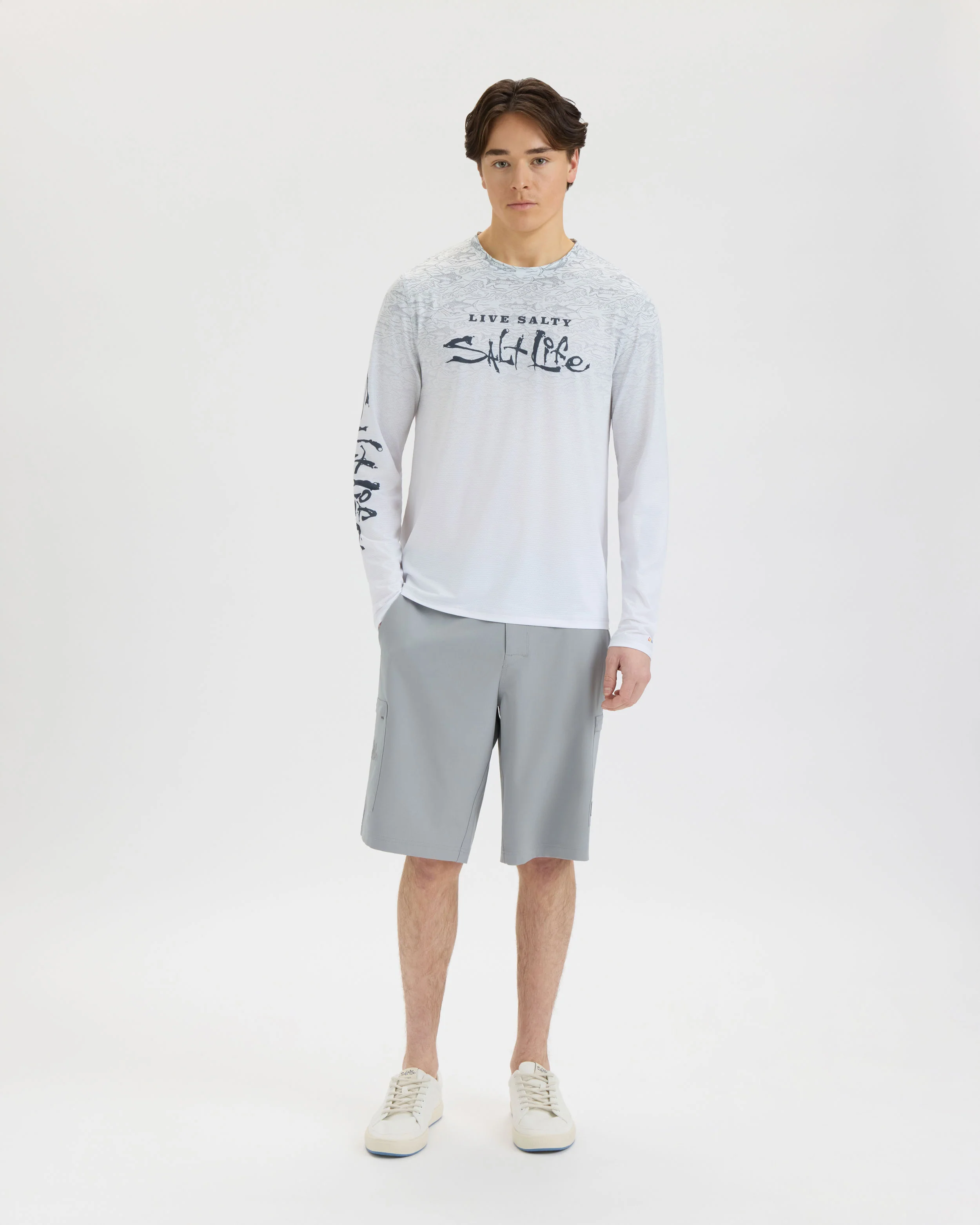 Men’s Current and Catch Fade Perforated SLX Performance Tee - Image 5