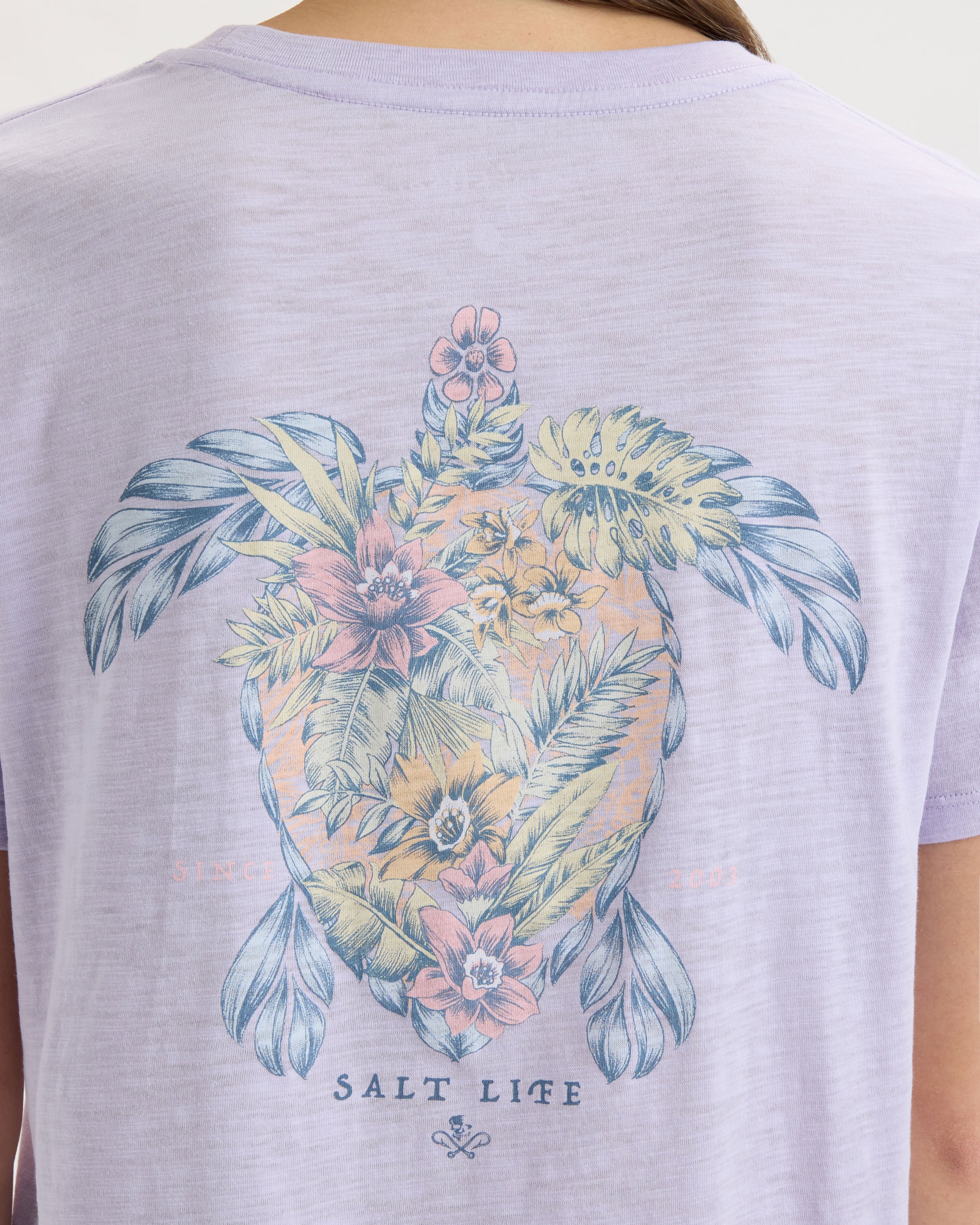 Women’s Floral Turtle Original Tee - Image 4