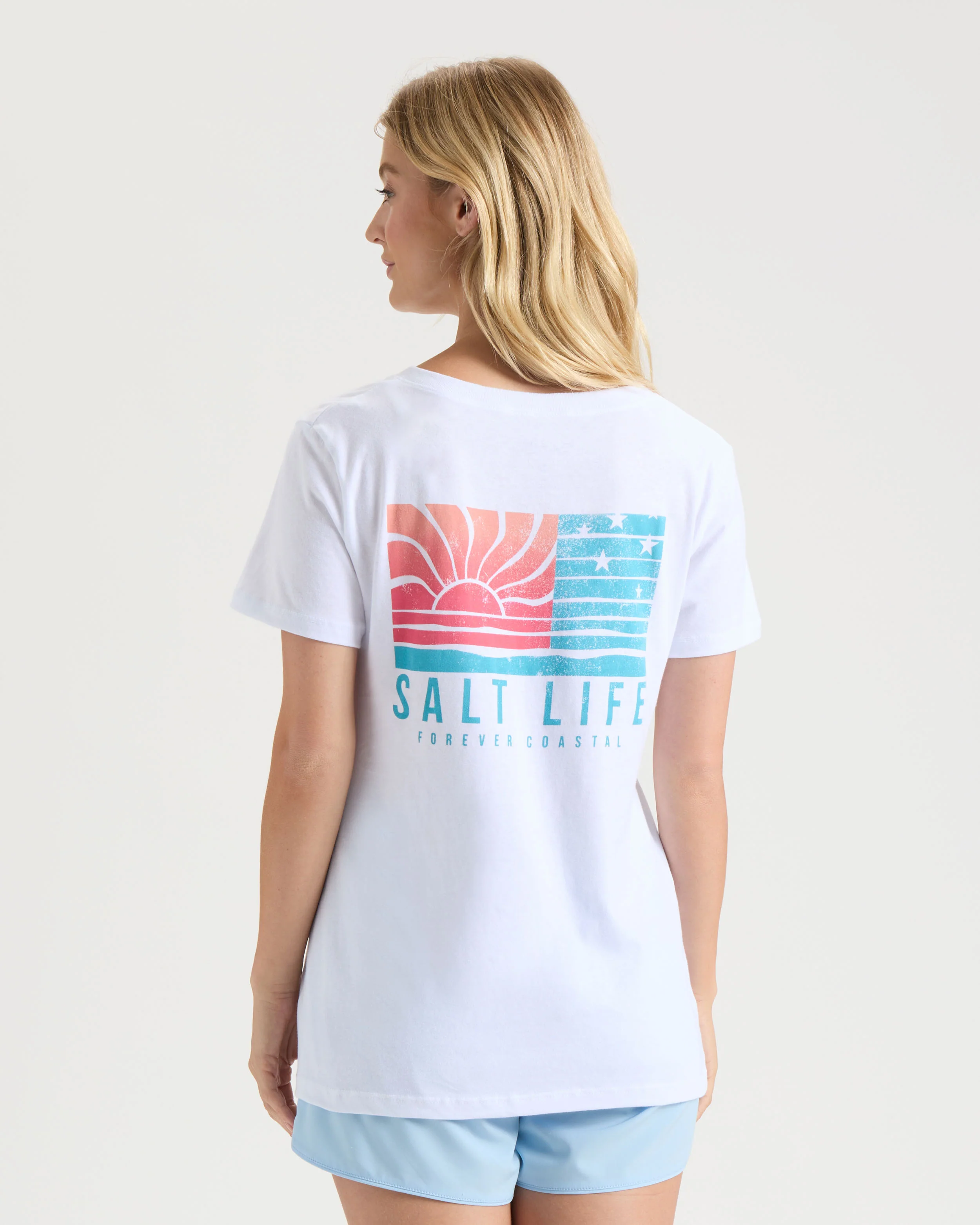 Women's Forever Coastal V-neck Tee - Image 3