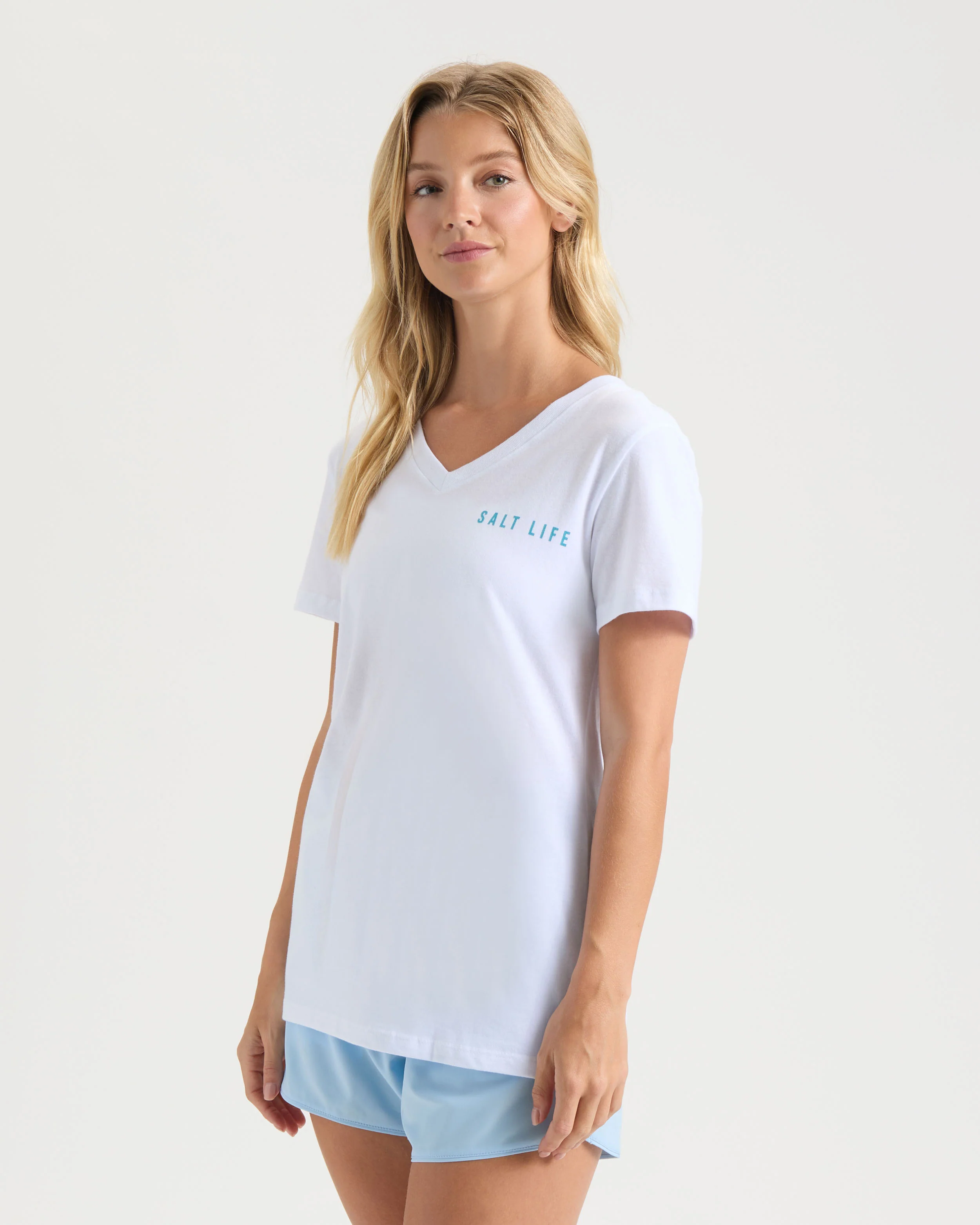Women's Forever Coastal V-neck Tee - Image 4