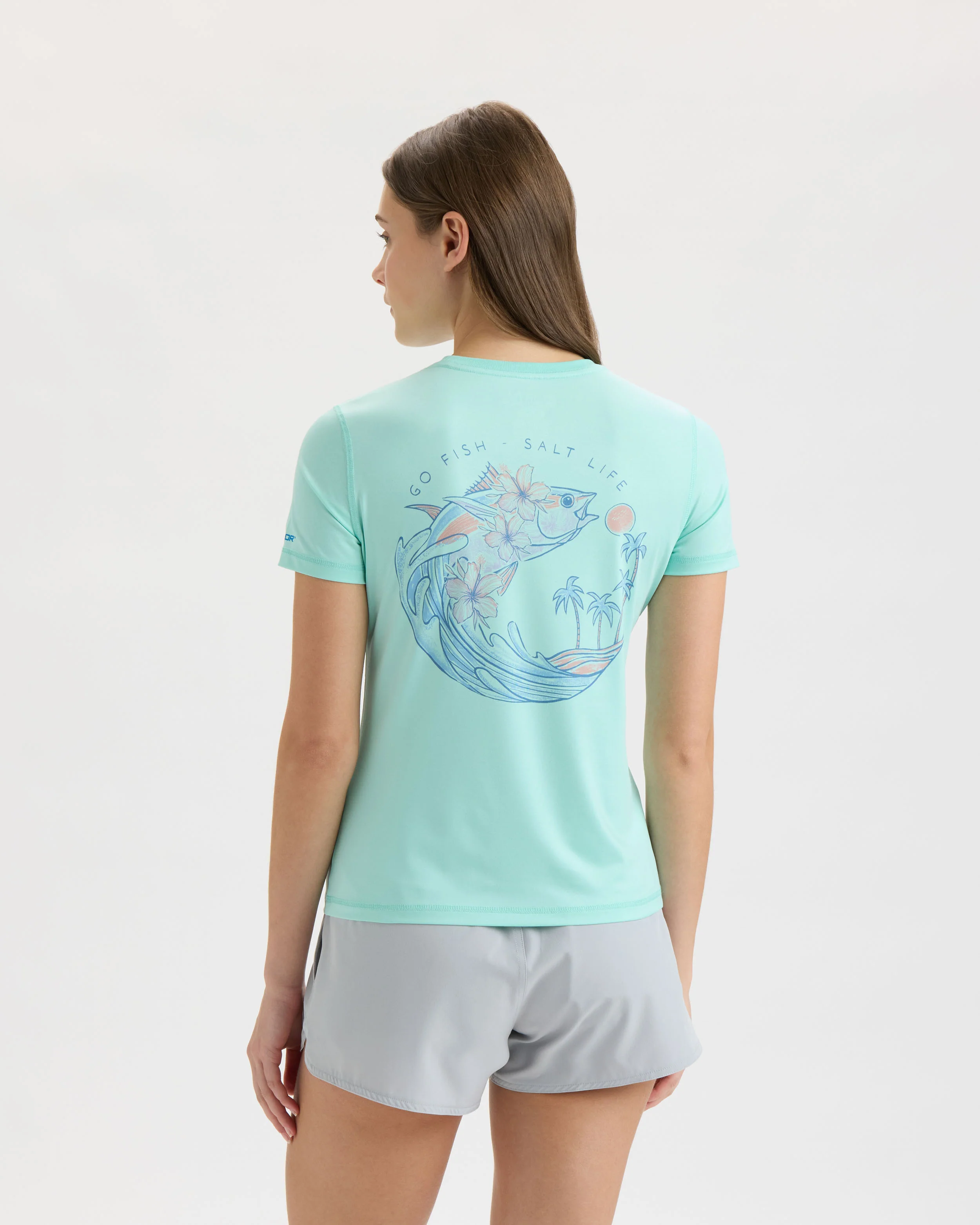 Women’s Go Fish Tuna Performance Short Sleeve Tee - Image 4