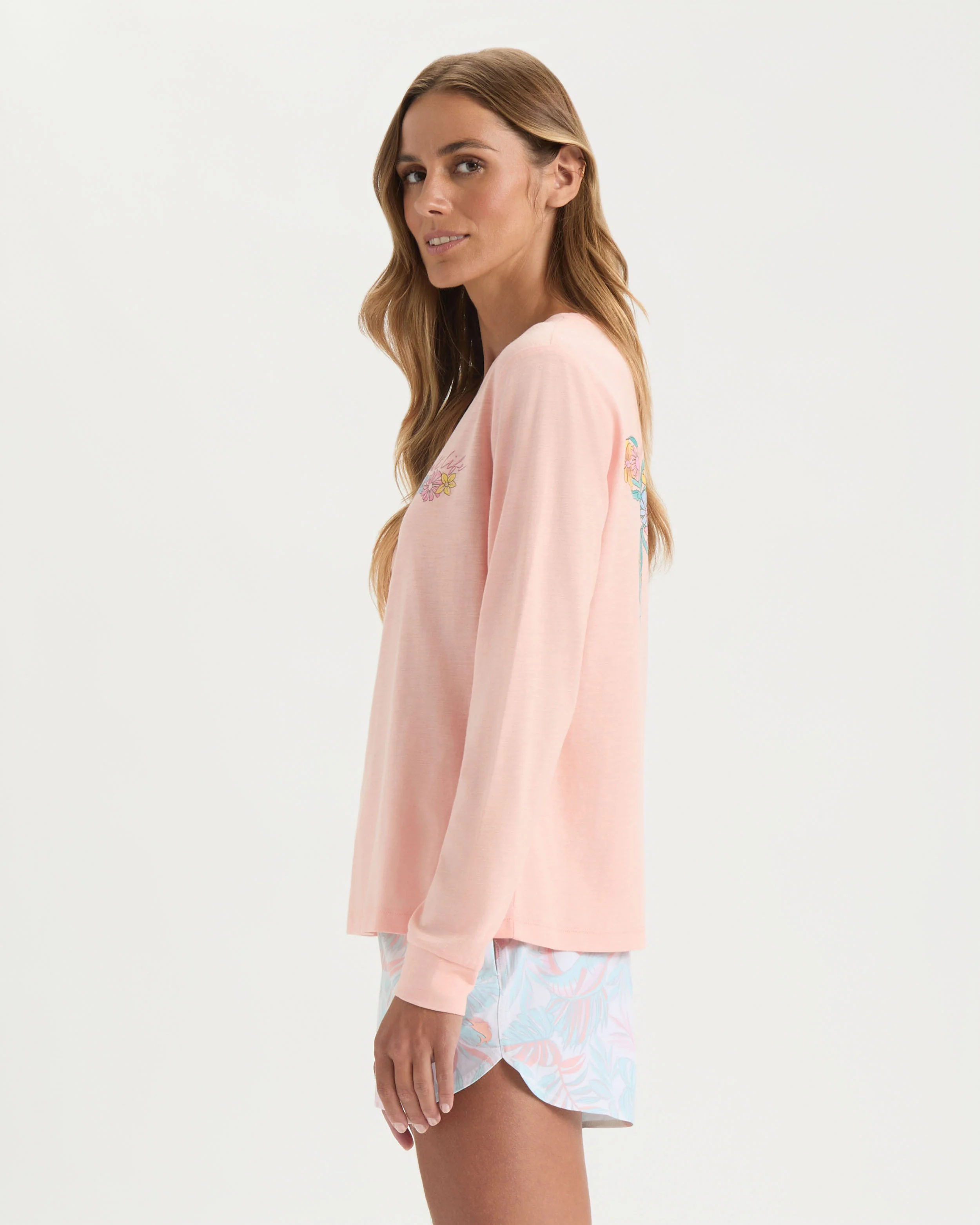 Women’s Honu Long Sleeve Boyfriend Shirt - Image 3
