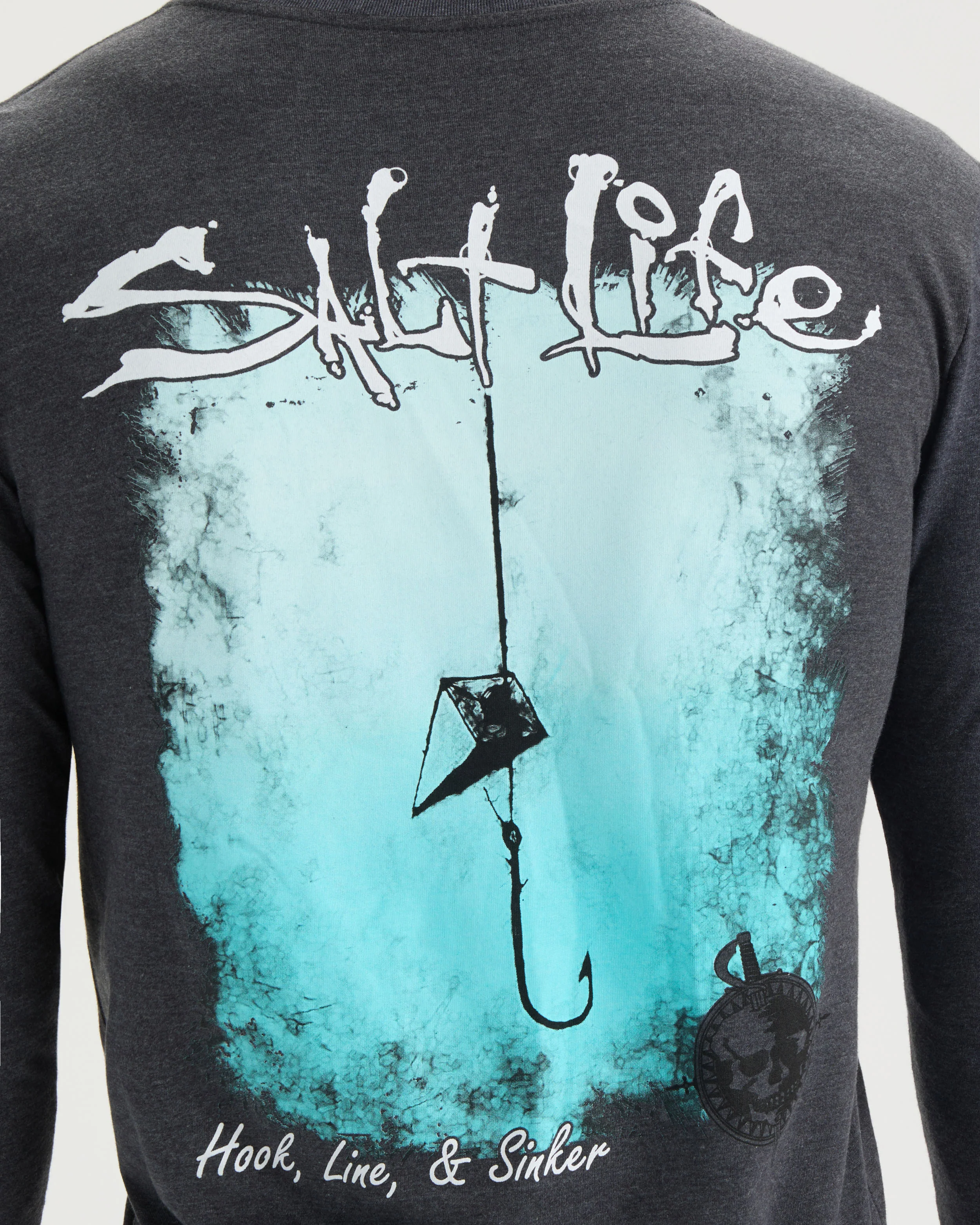 Men’s Hook Line and Sinker Fade Long Sleeve Shirt - Image 5