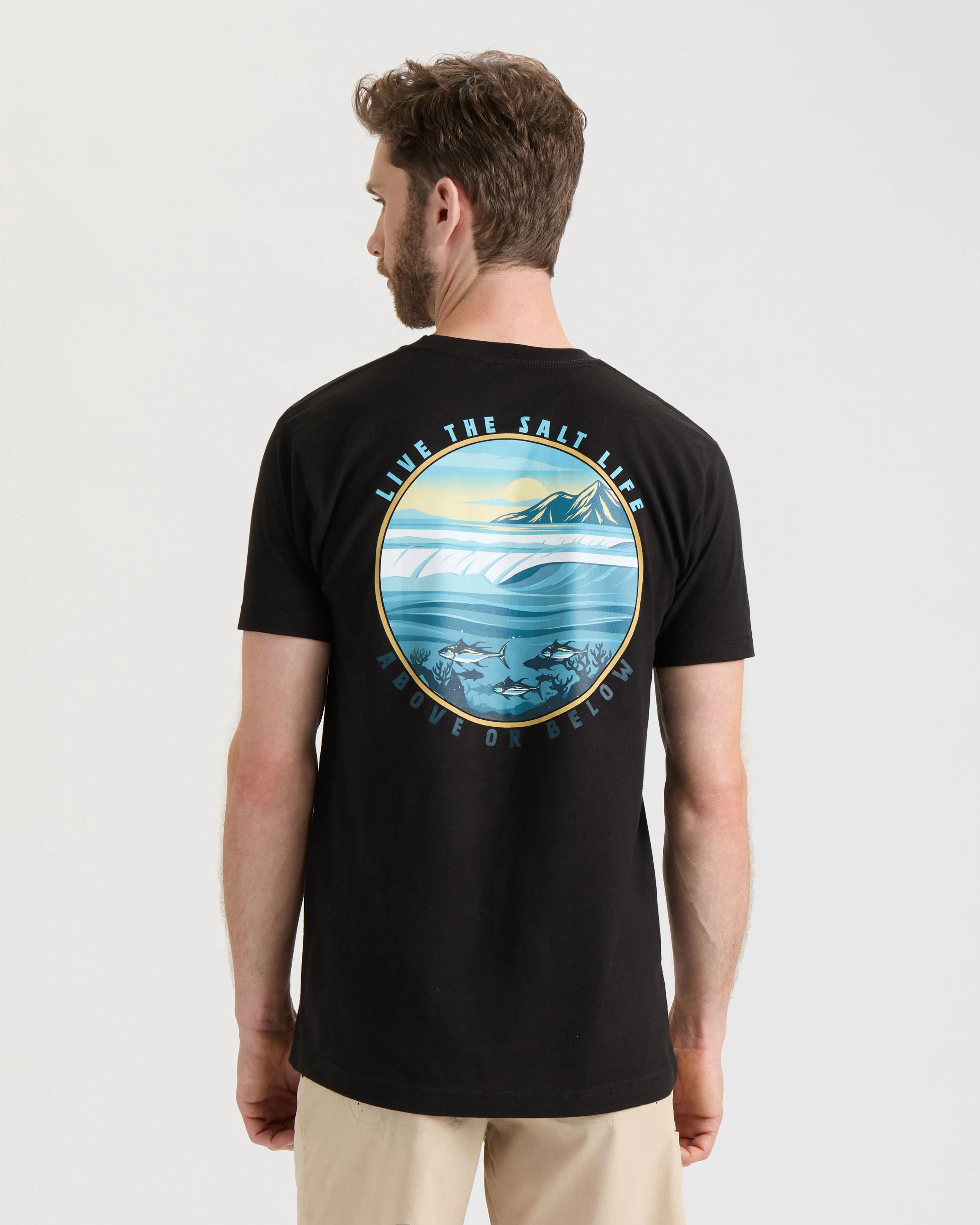 Men's Line Above or Below Short Sleeve Tee - Image 4