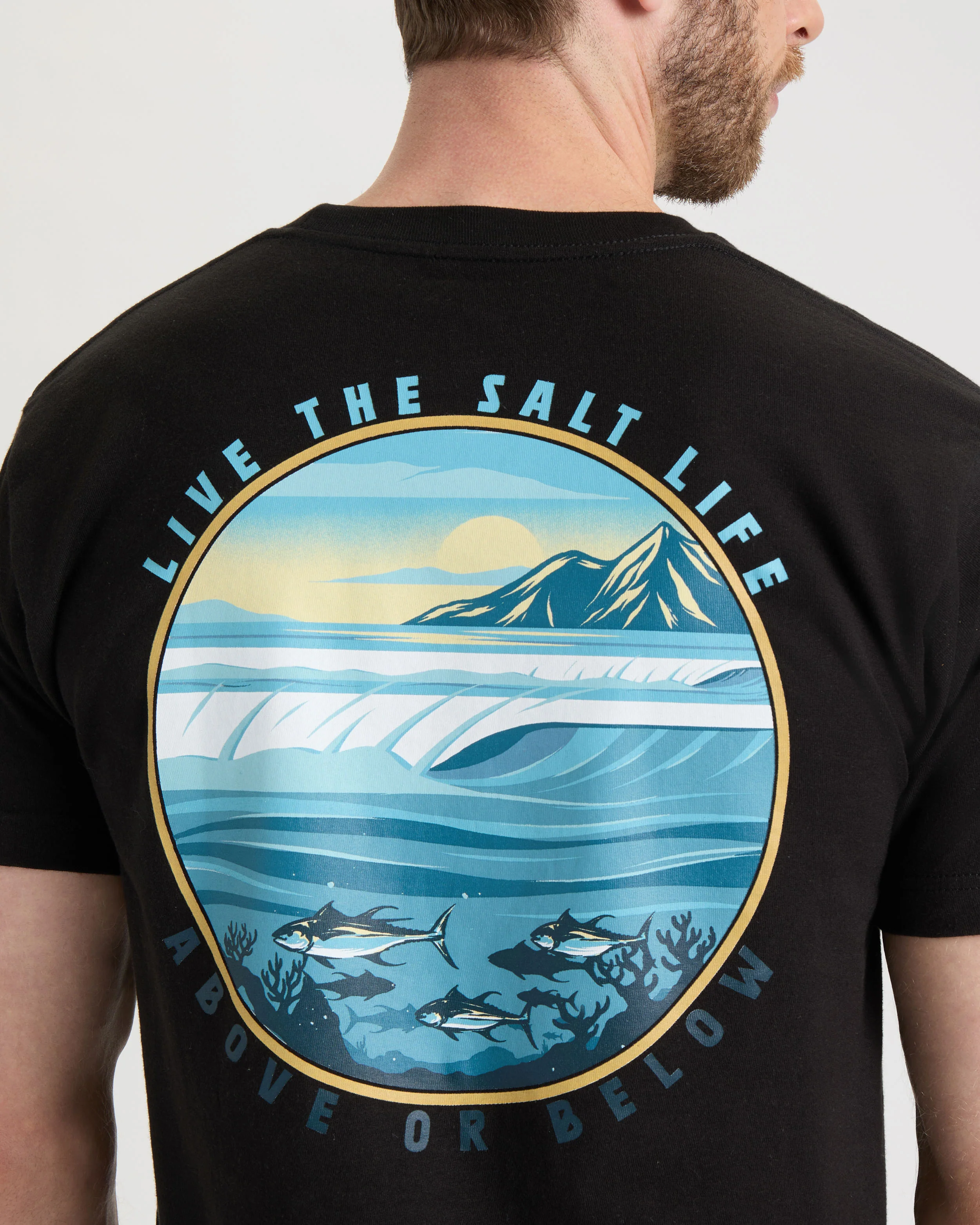 Men's Line Above or Below Short Sleeve Tee - Image 5