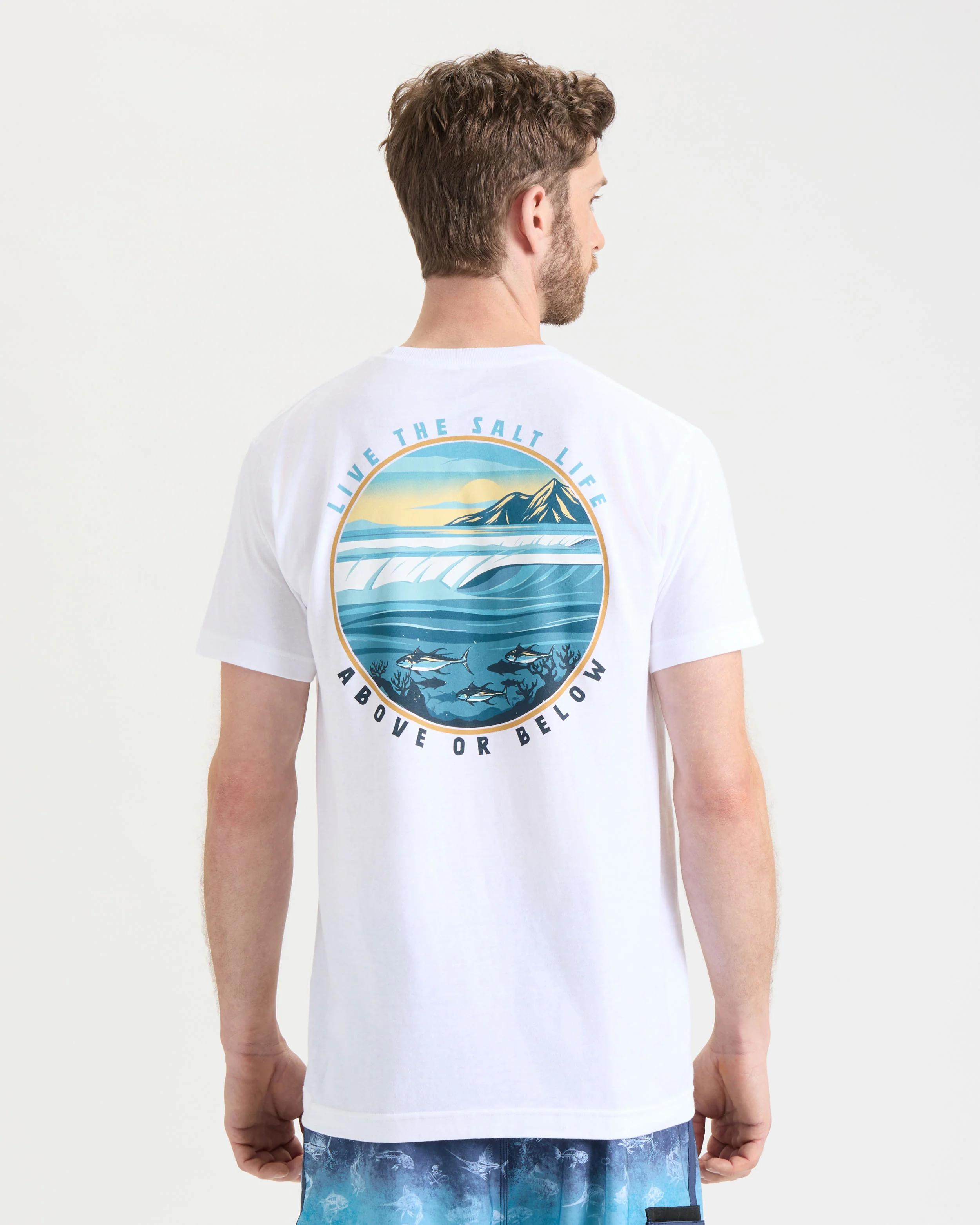 Men's Line Above or Below Short Sleeve Tee - Image 4