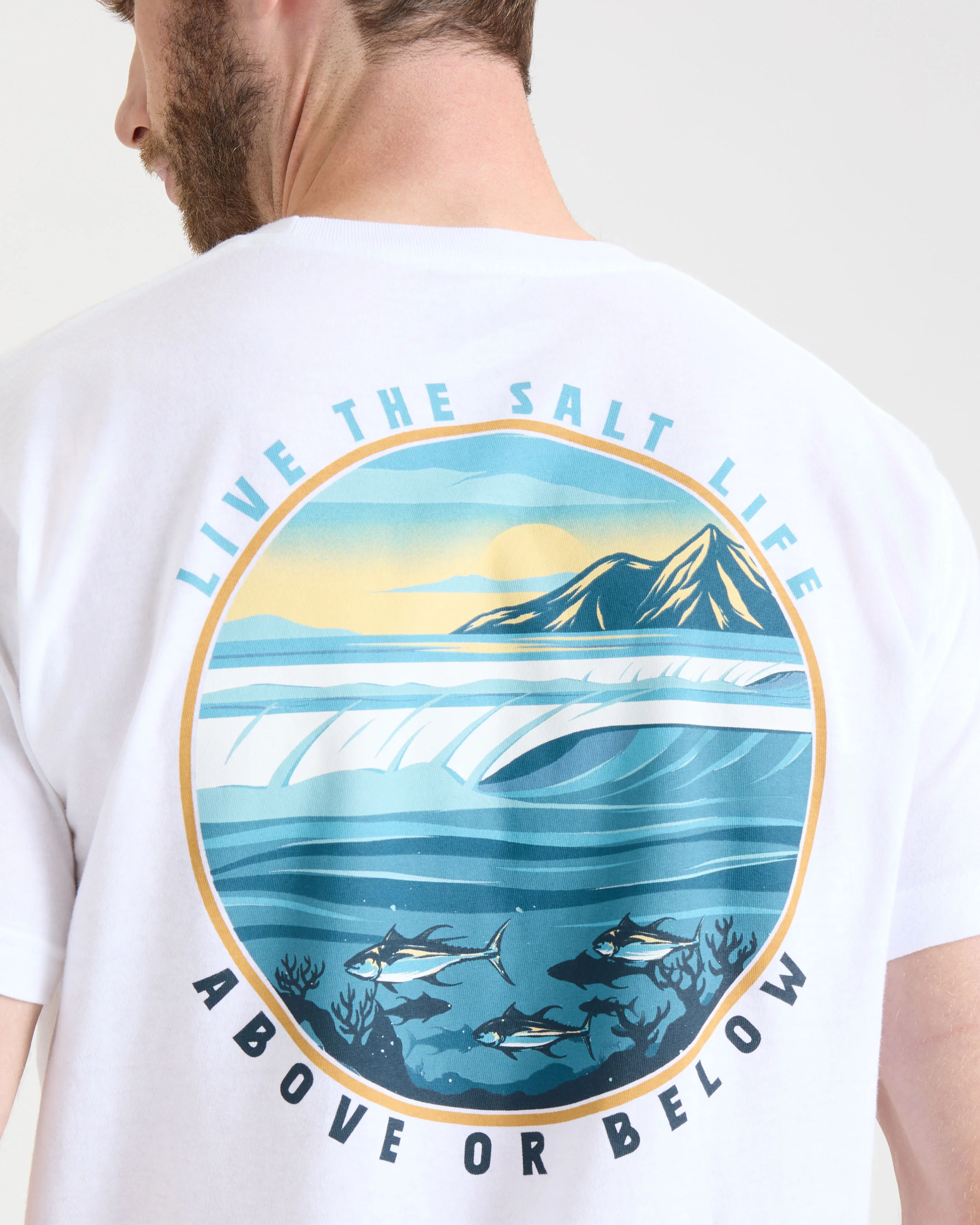 Men's Line Above or Below Short Sleeve Tee - Image 5