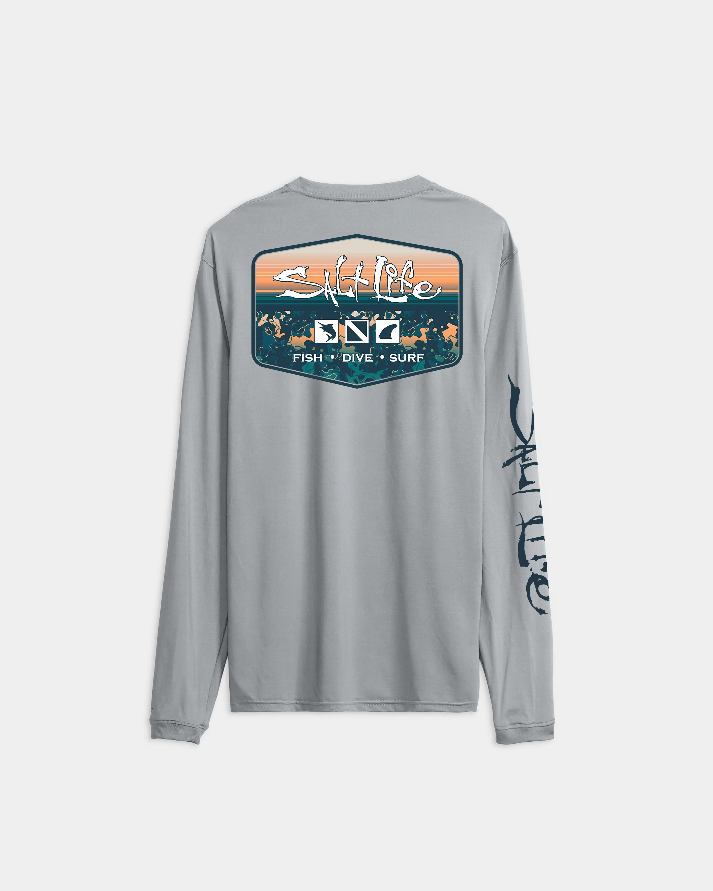 Men’s Liquid Depth Badge Long Sleeve SLX Performance Tee