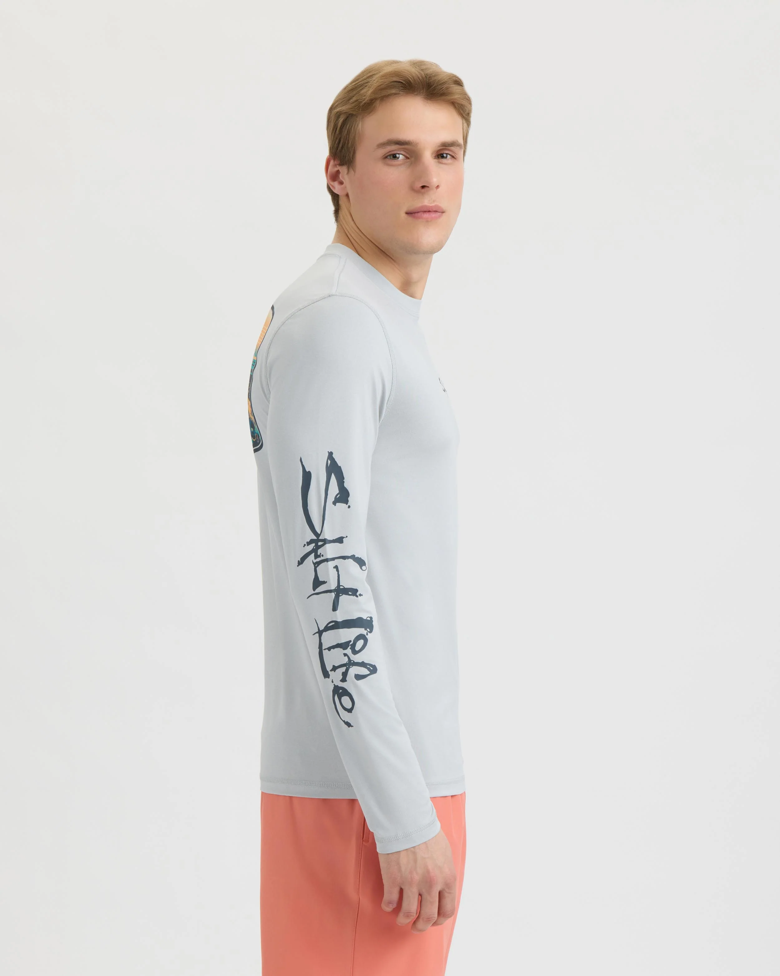Men’s Liquid Depth Badge Long Sleeve SLX Performance Tee - Image 3