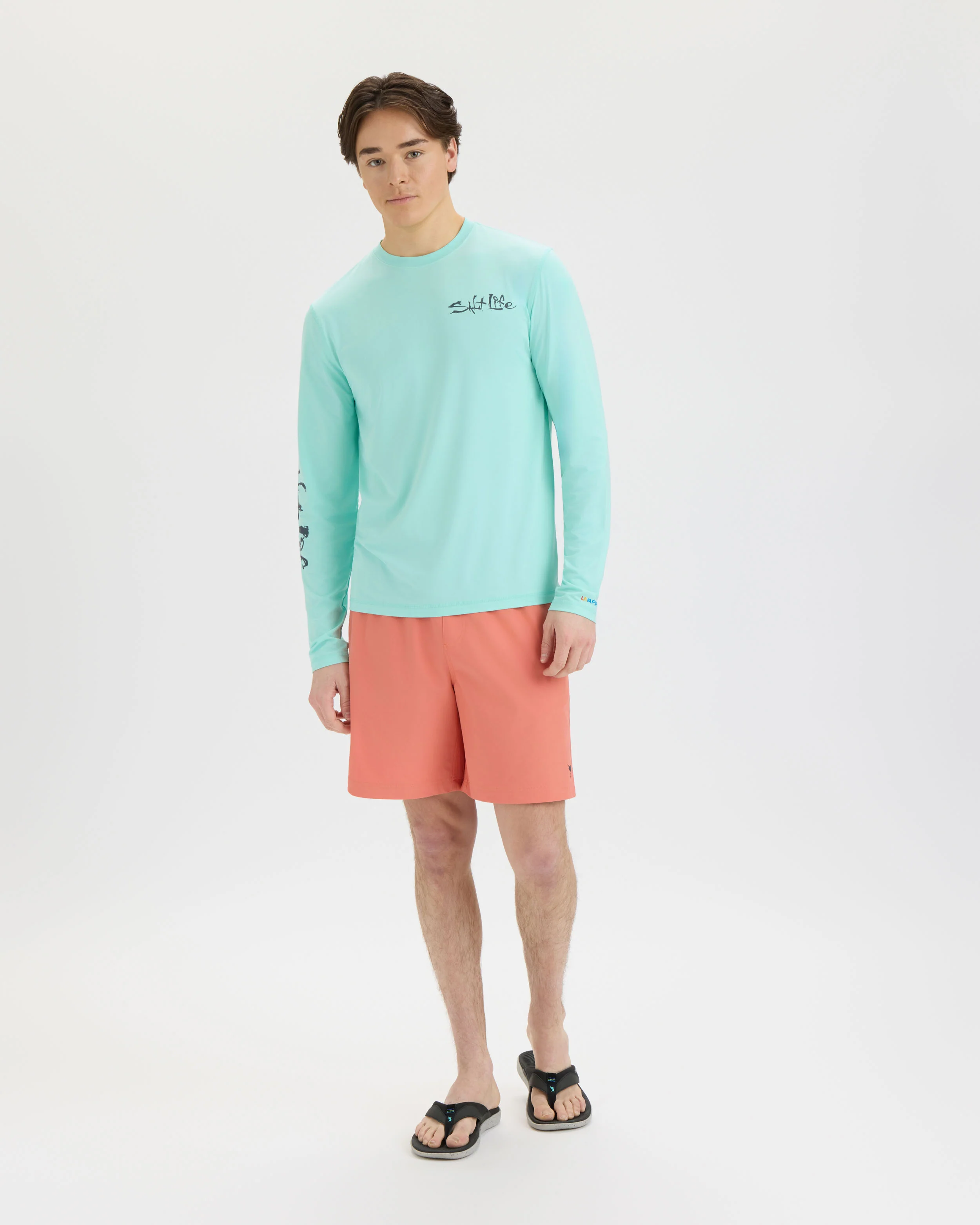 Men’s Liquid Depth Badge Long Sleeve SLX Performance Tee - Image 6