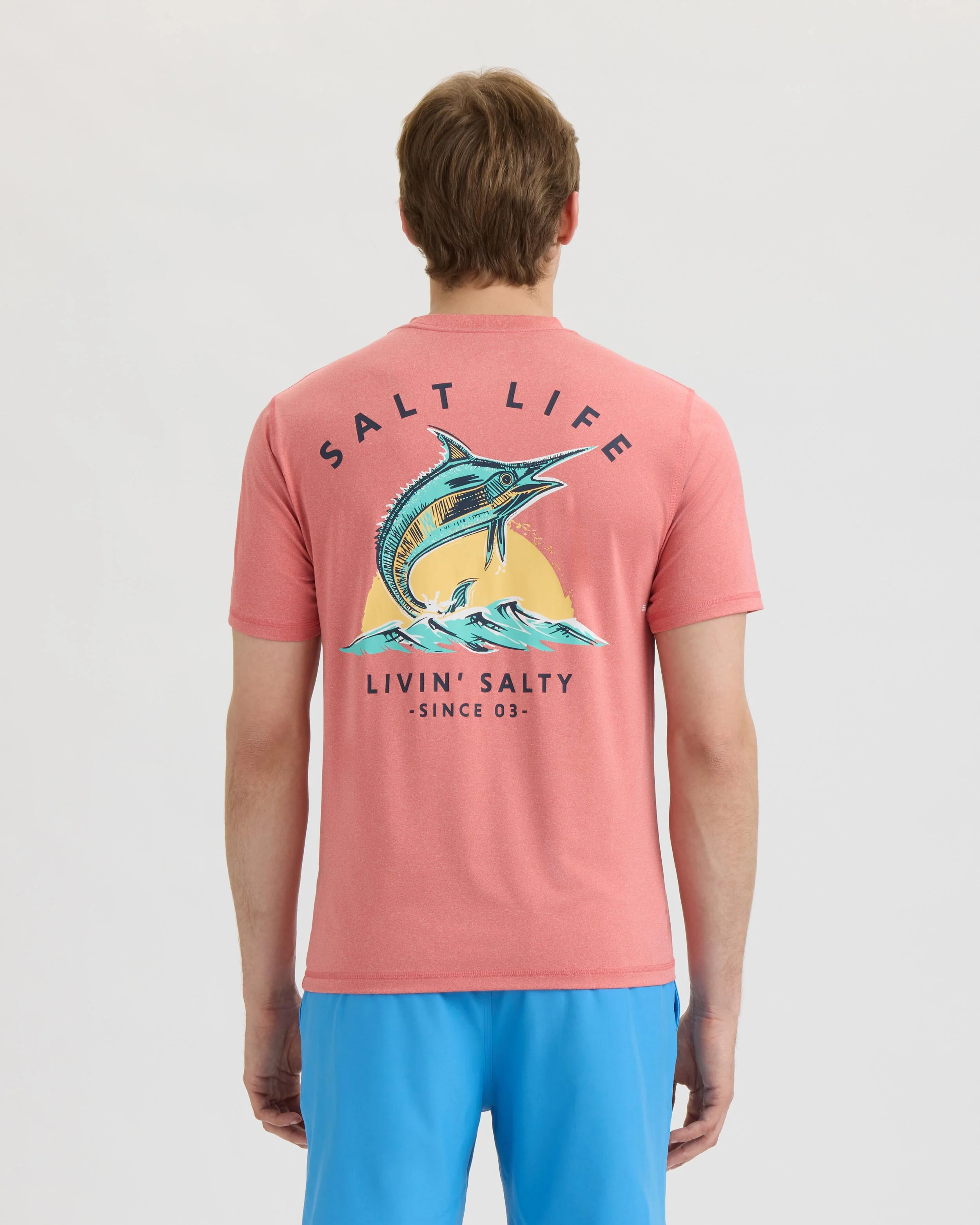 Men’s Livin Salty SLX Performance Short Sleeve Tee - Image 4