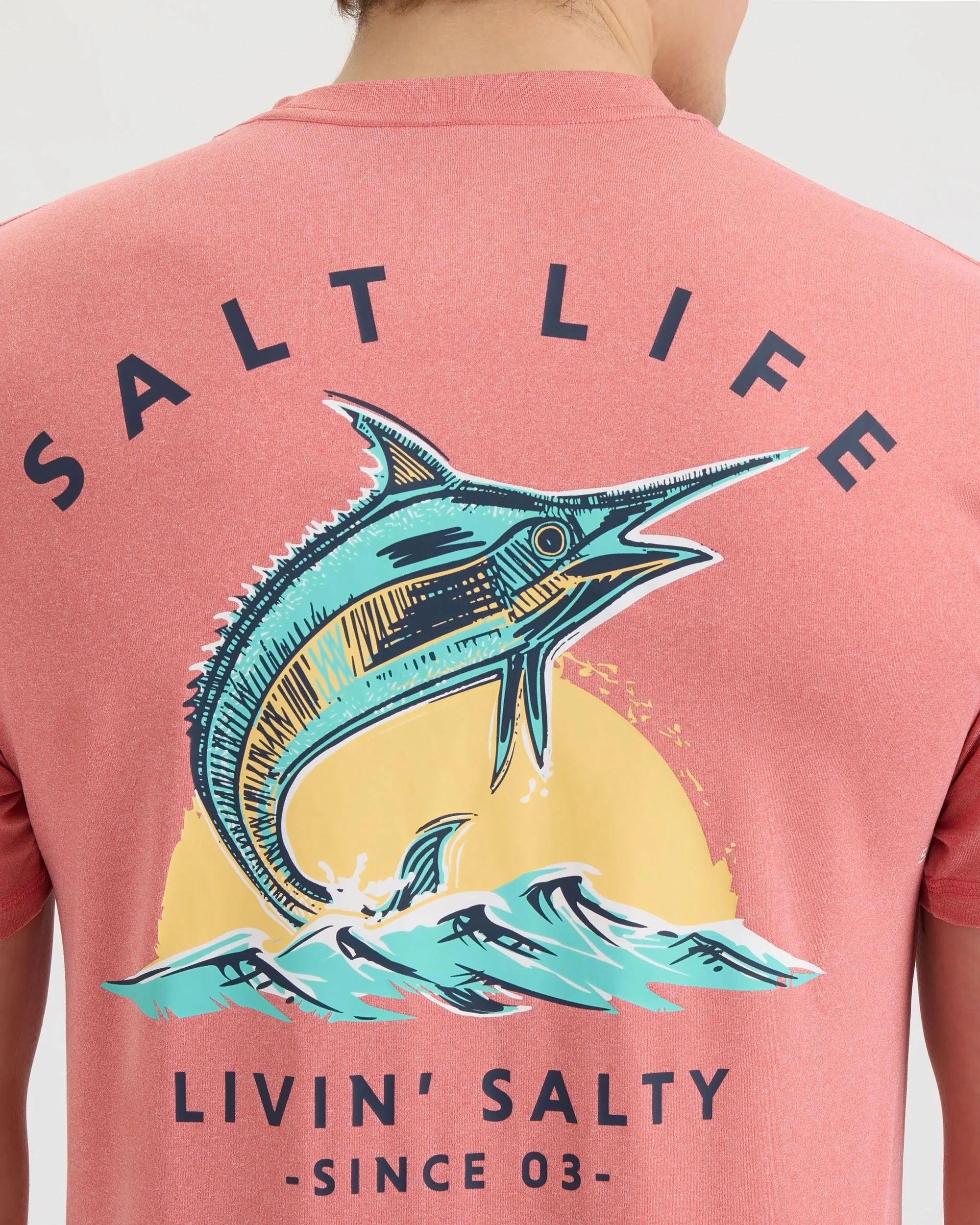 Men’s Livin Salty SLX Performance Short Sleeve Tee - Image 5