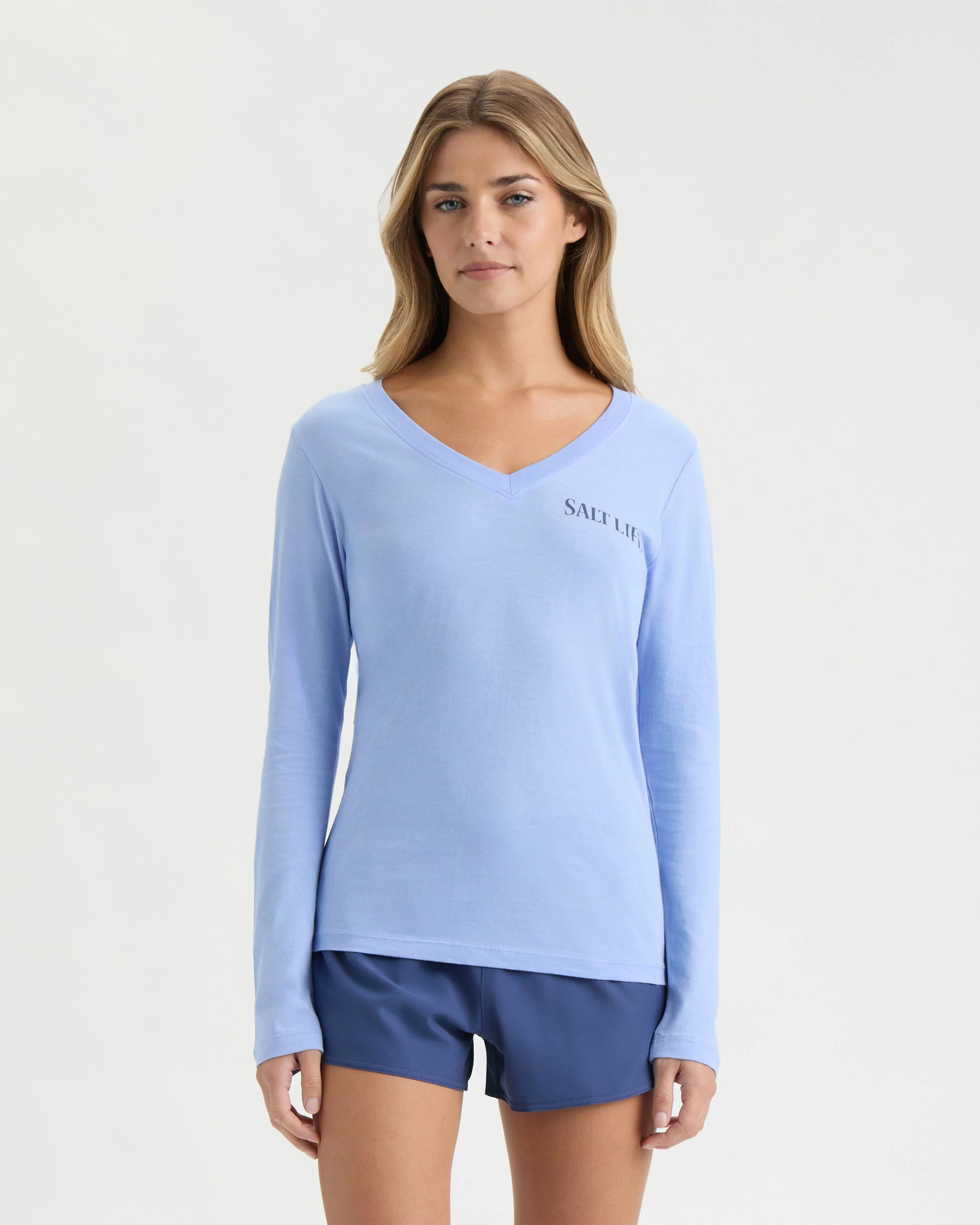 Women's Never Lost V-Neck Long Sleeve Fitted Shirt - Image 4