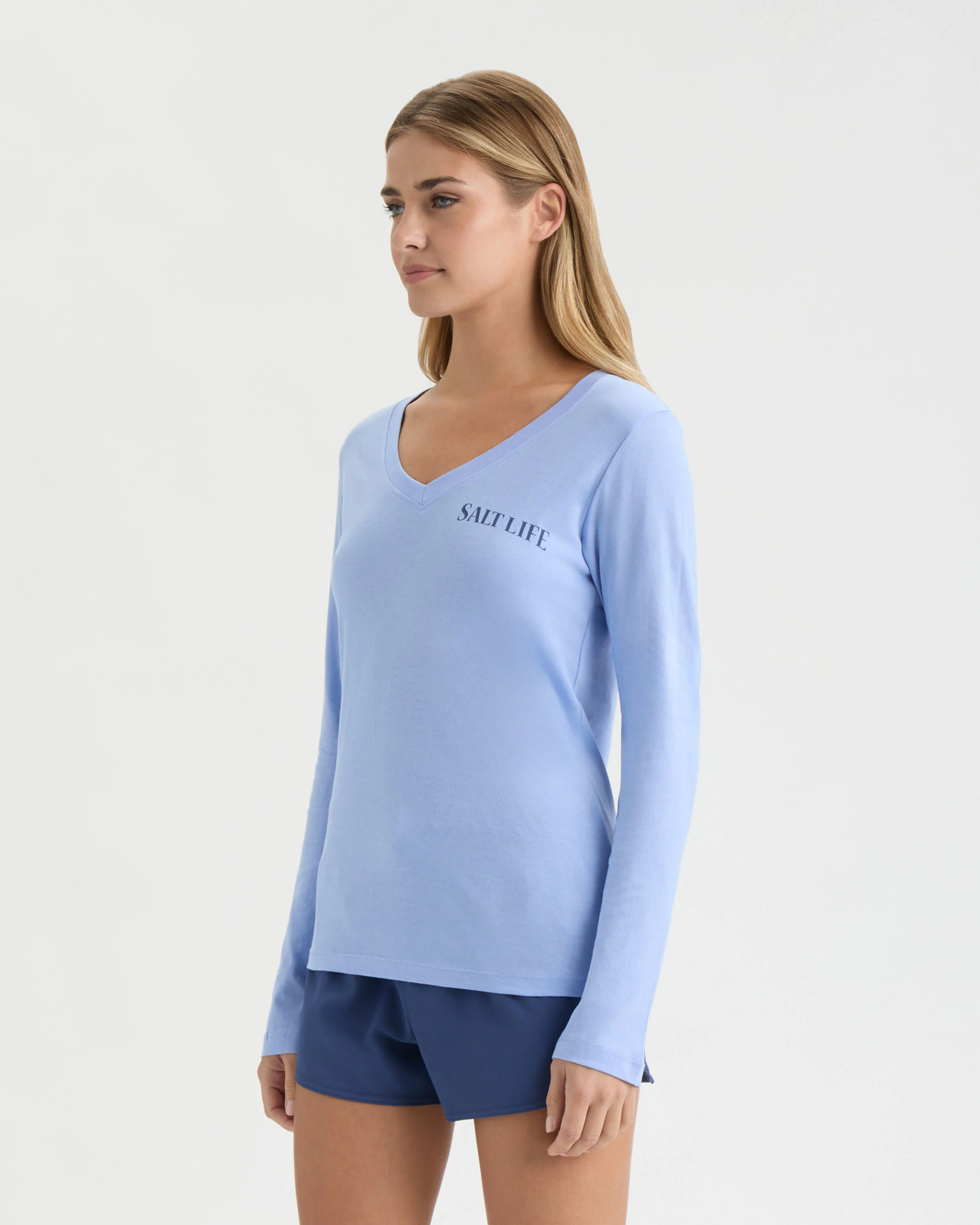 Women's Never Lost V-Neck Long Sleeve Fitted Shirt - Image 6