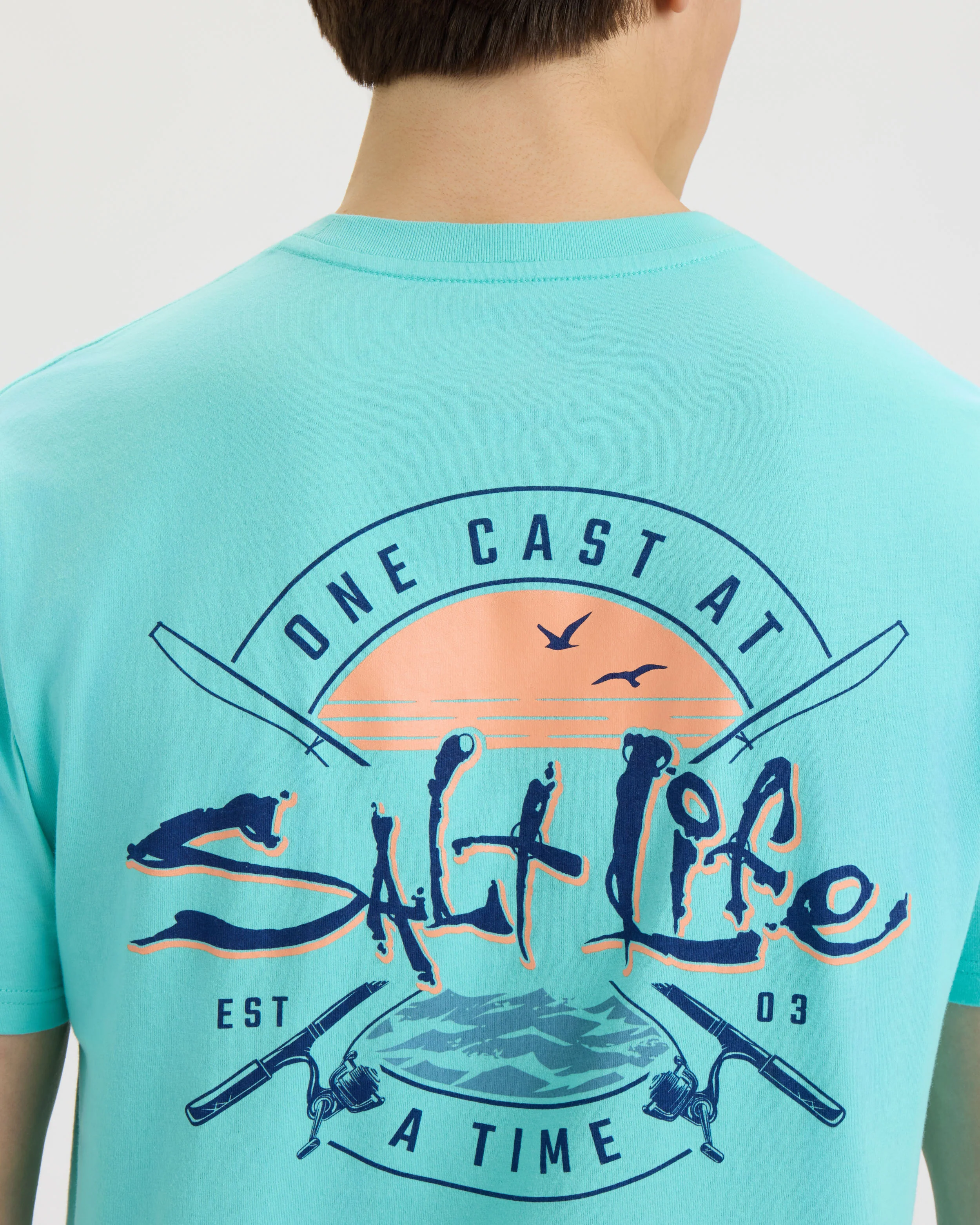 Men’s One Cast At A Time Short Sleeve Tee - Image 4