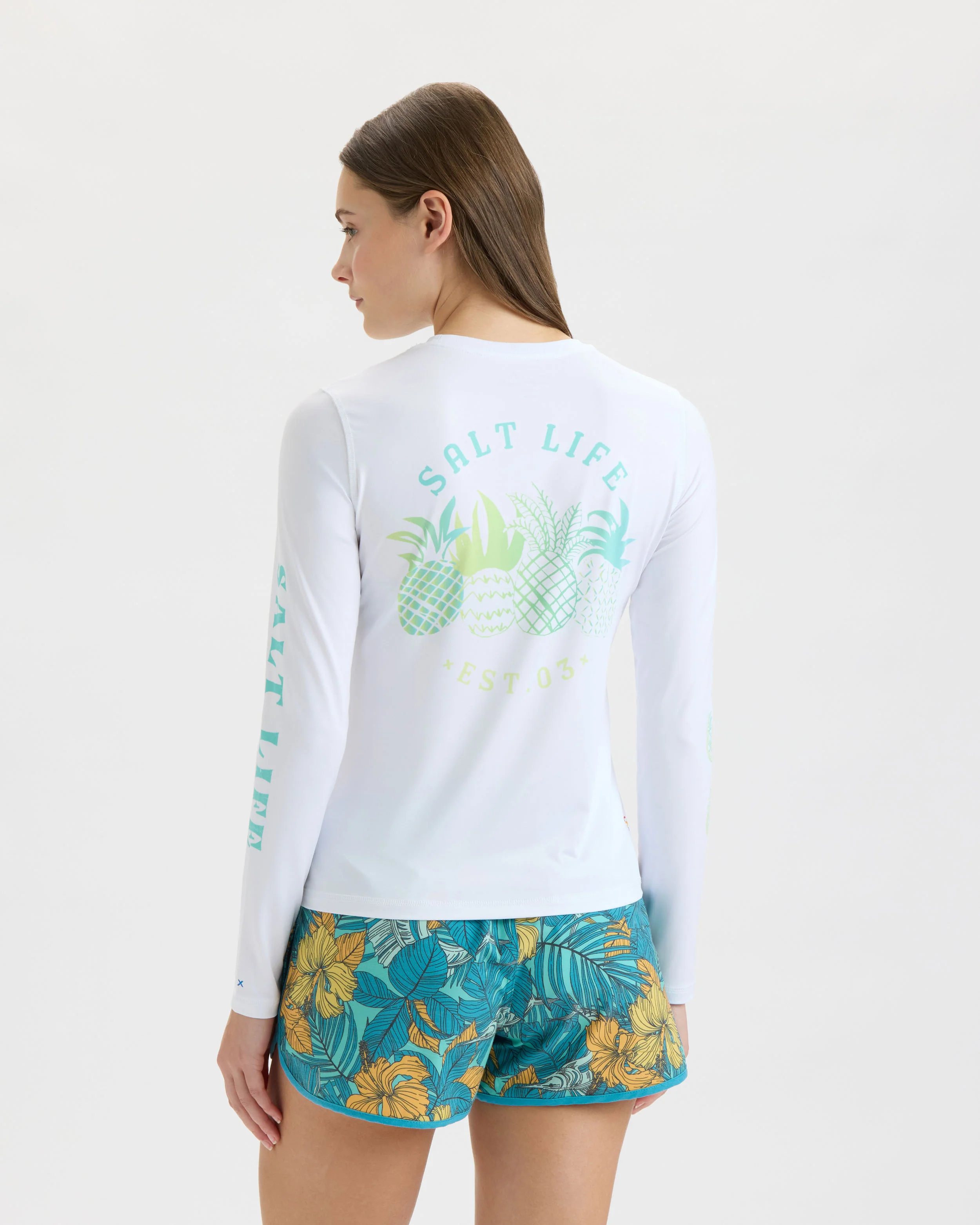 Women’s Pineapple Paradise SLX Performance Long Sleeve Tee - Image 4