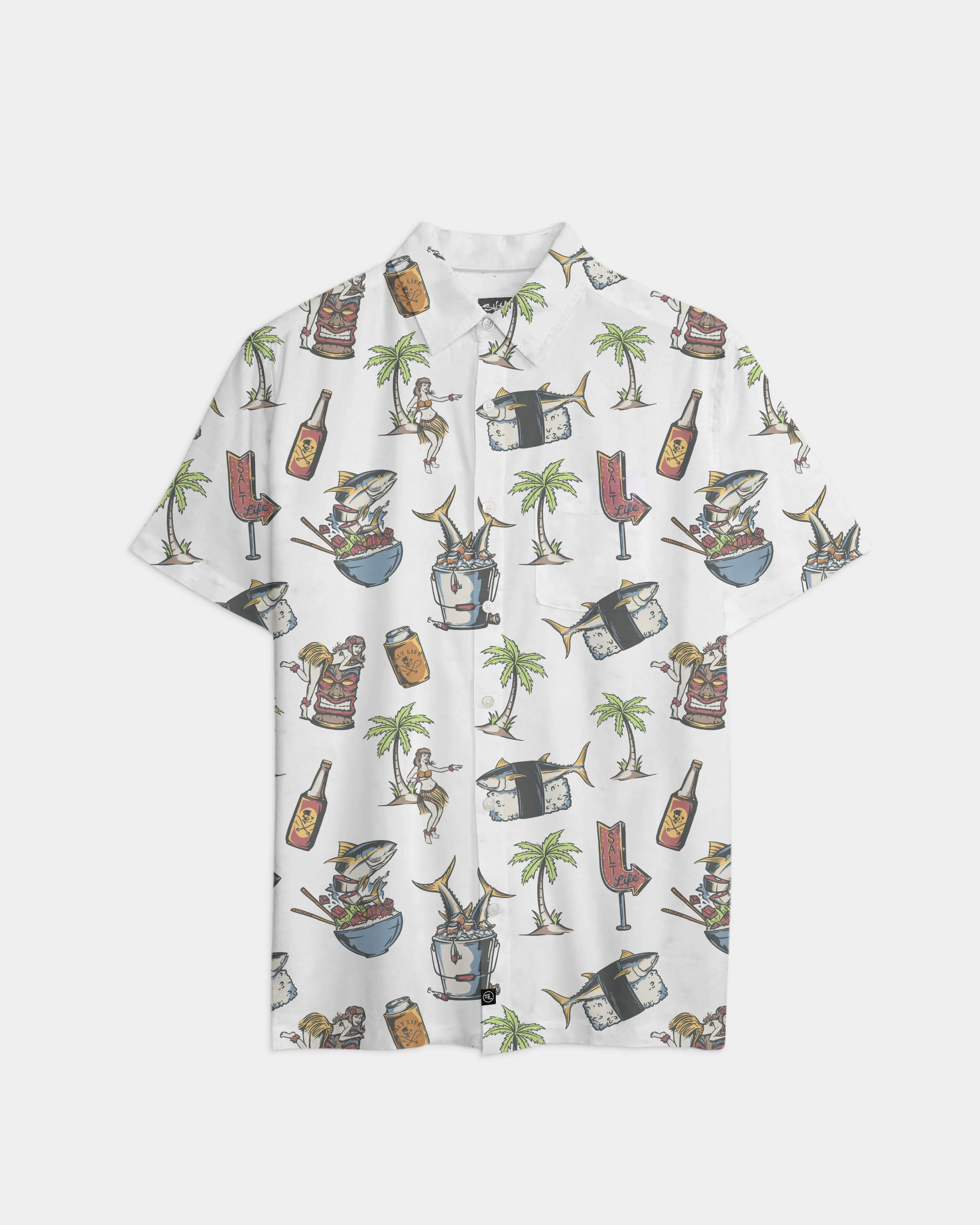 Men's Poke Night Woven Short Sleeve Shirt