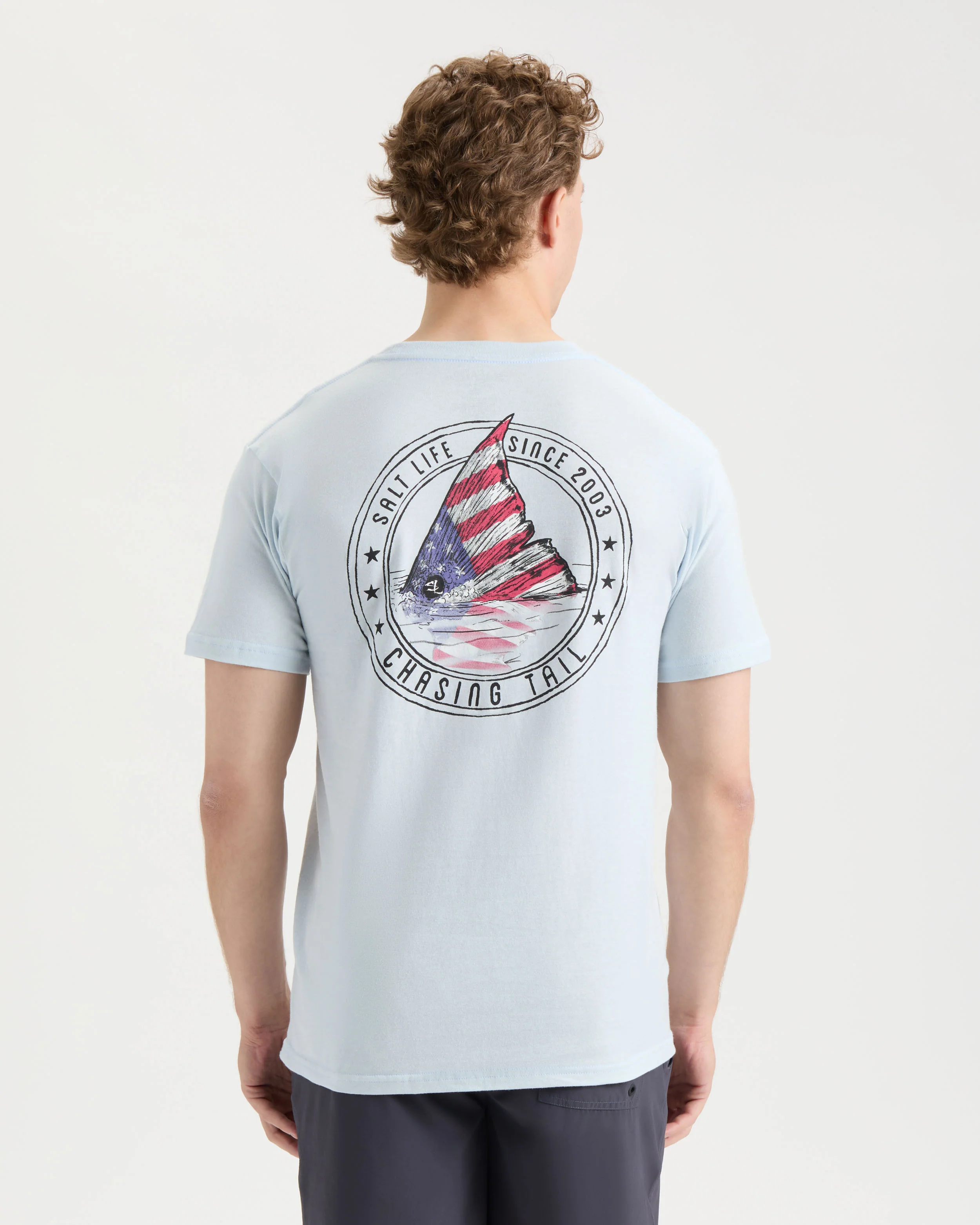 Men's Redfish Stars and Stripe Short Sleeve Tee - Image 5