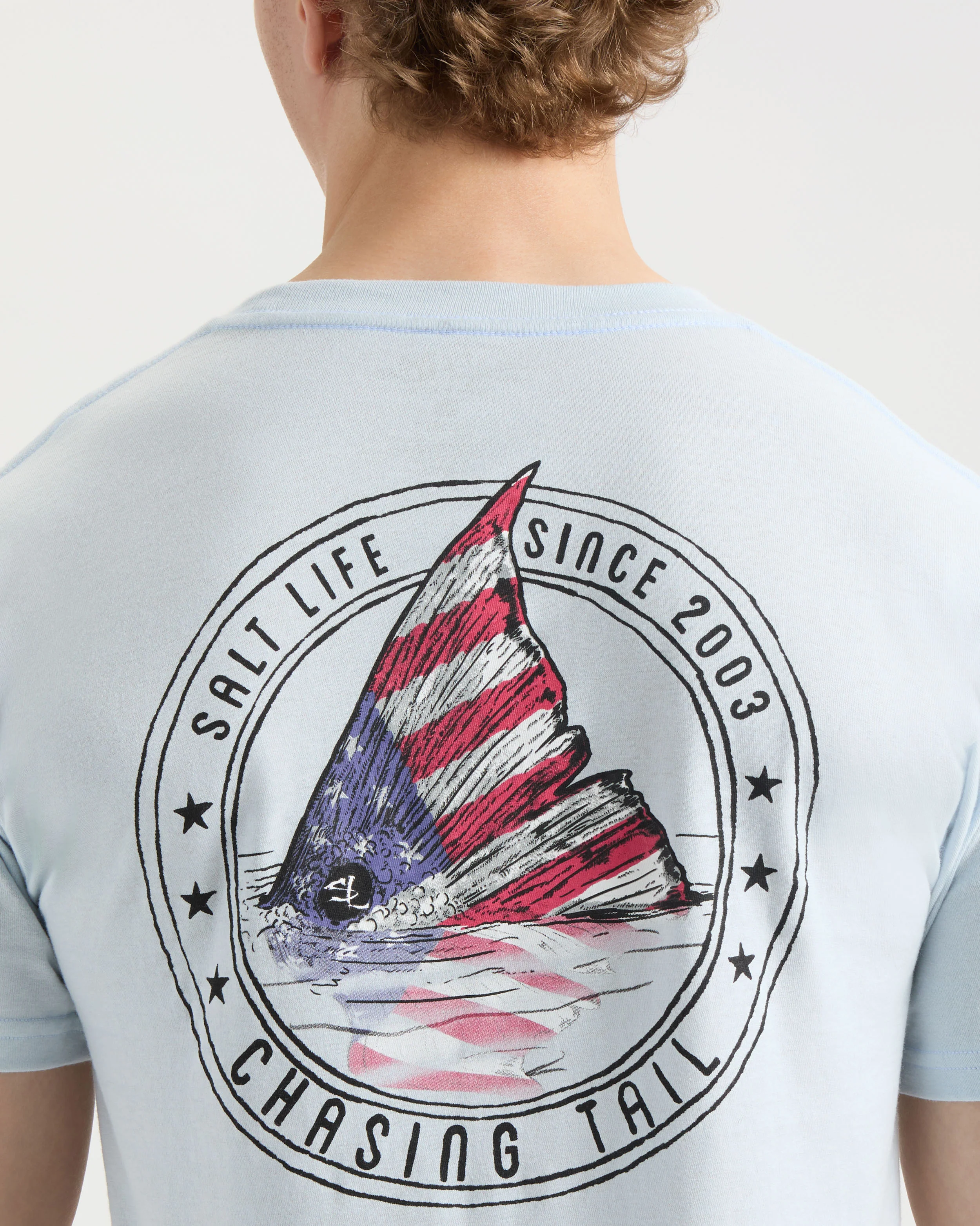 Men's Redfish Stars and Stripe Short Sleeve Tee - Image 6