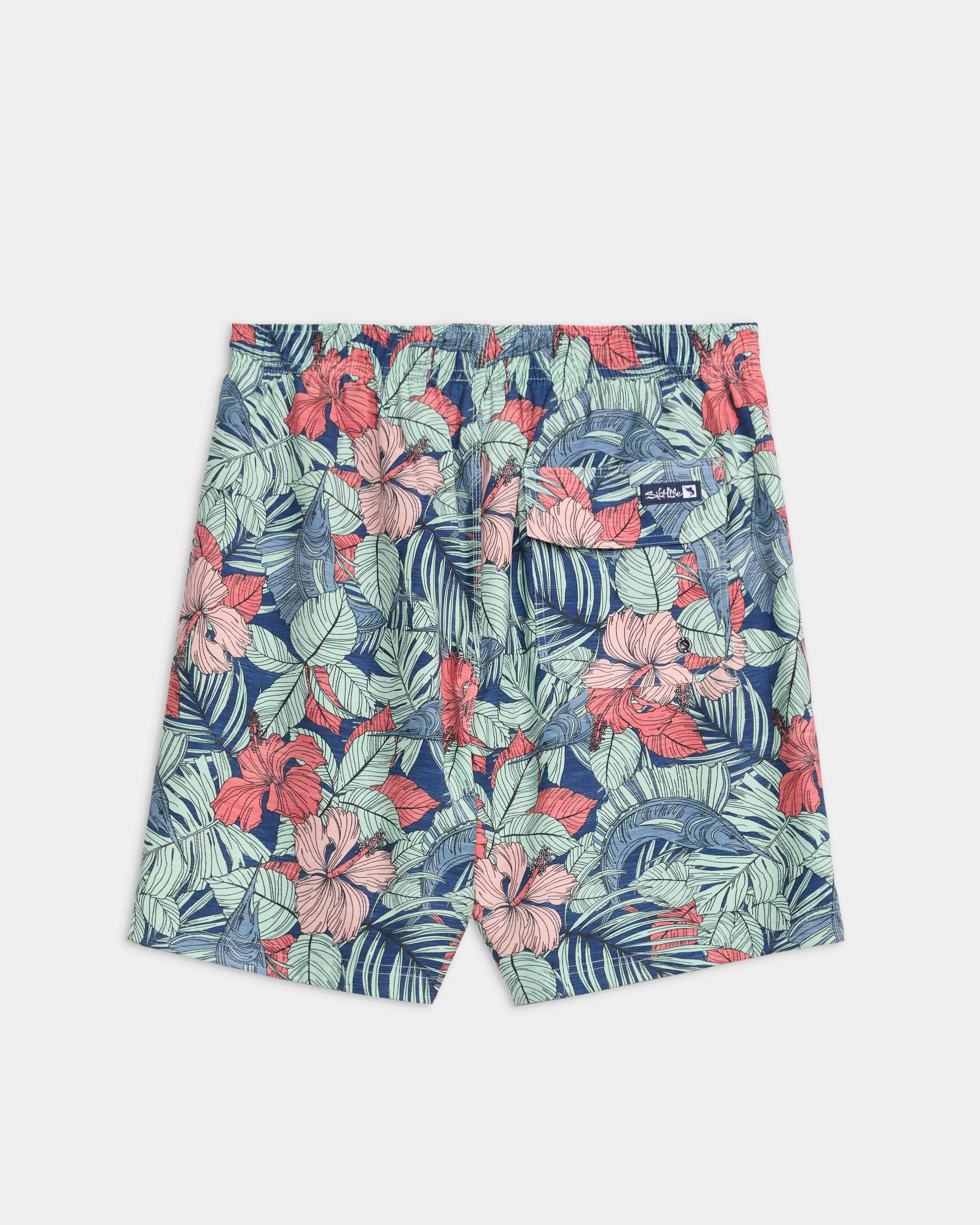 Men's Sailfish Blossom Printed Volley Boardshorts - Image 7
