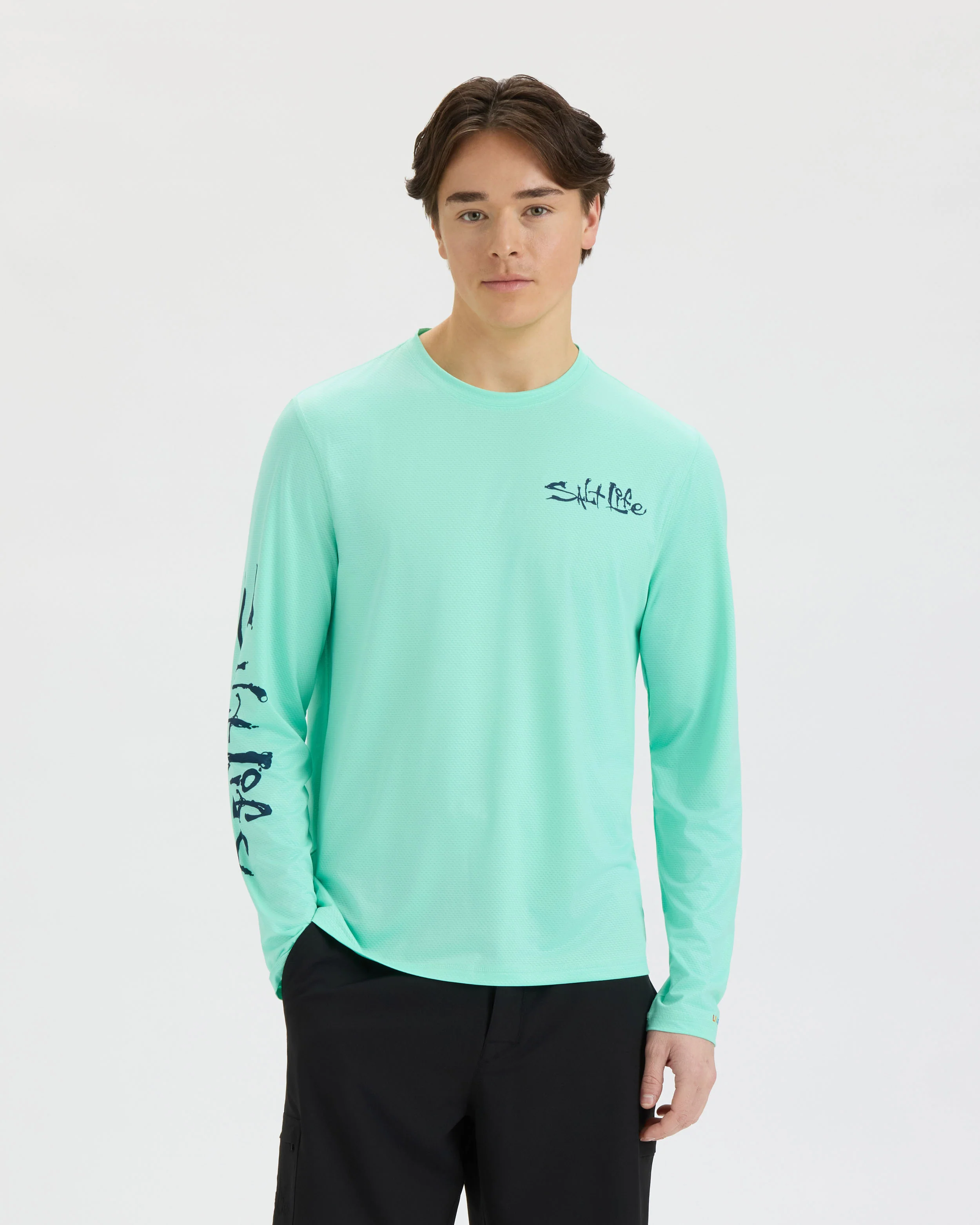 Men’s Salt Water Perforated SLX Performance Tee - Image 2