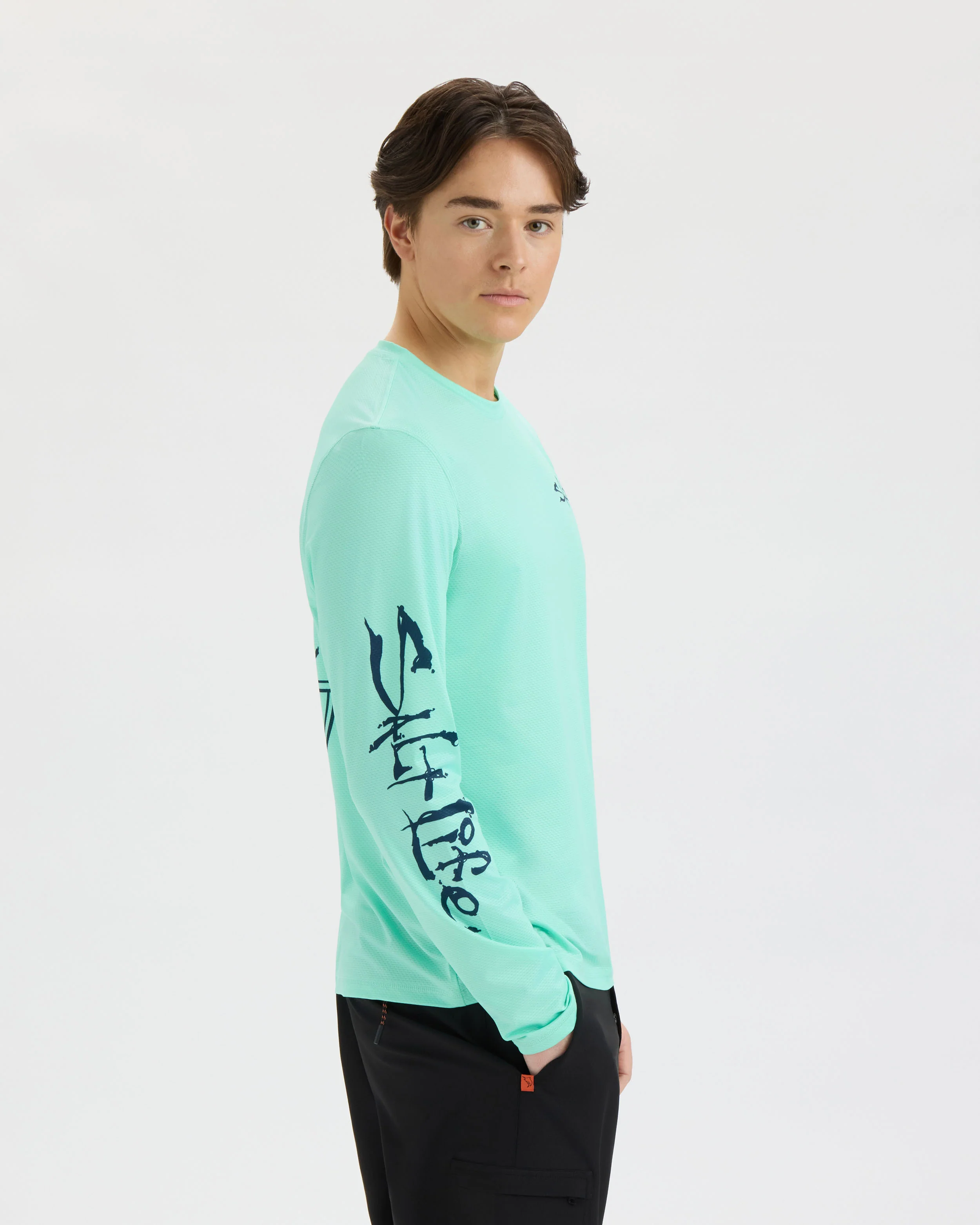 Men’s Salt Water Perforated SLX Performance Tee - Image 3