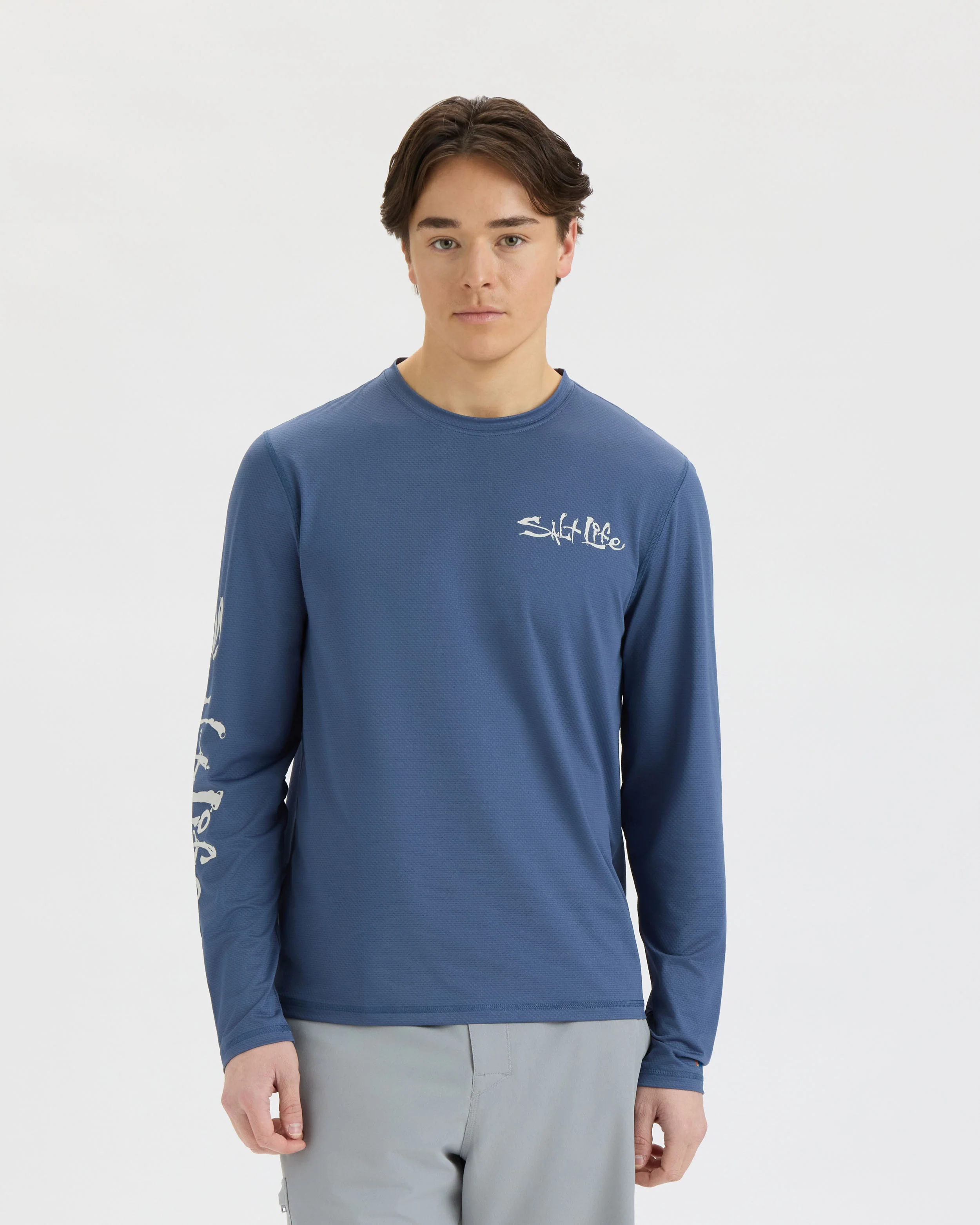 Men’s Salt Water Perforated SLX Performance Tee - Image 2