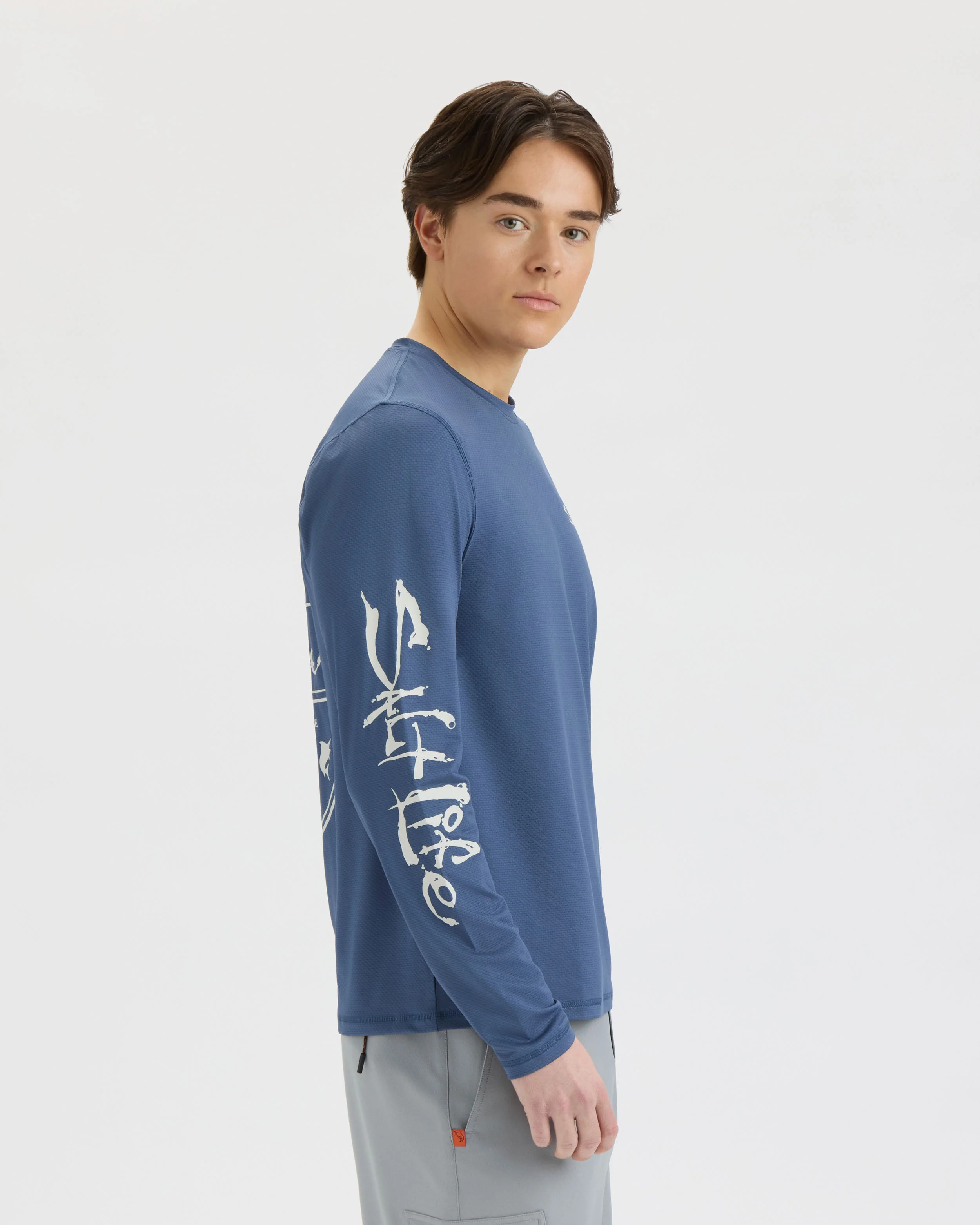 Men’s Salt Water Perforated SLX Performance Tee - Image 3
