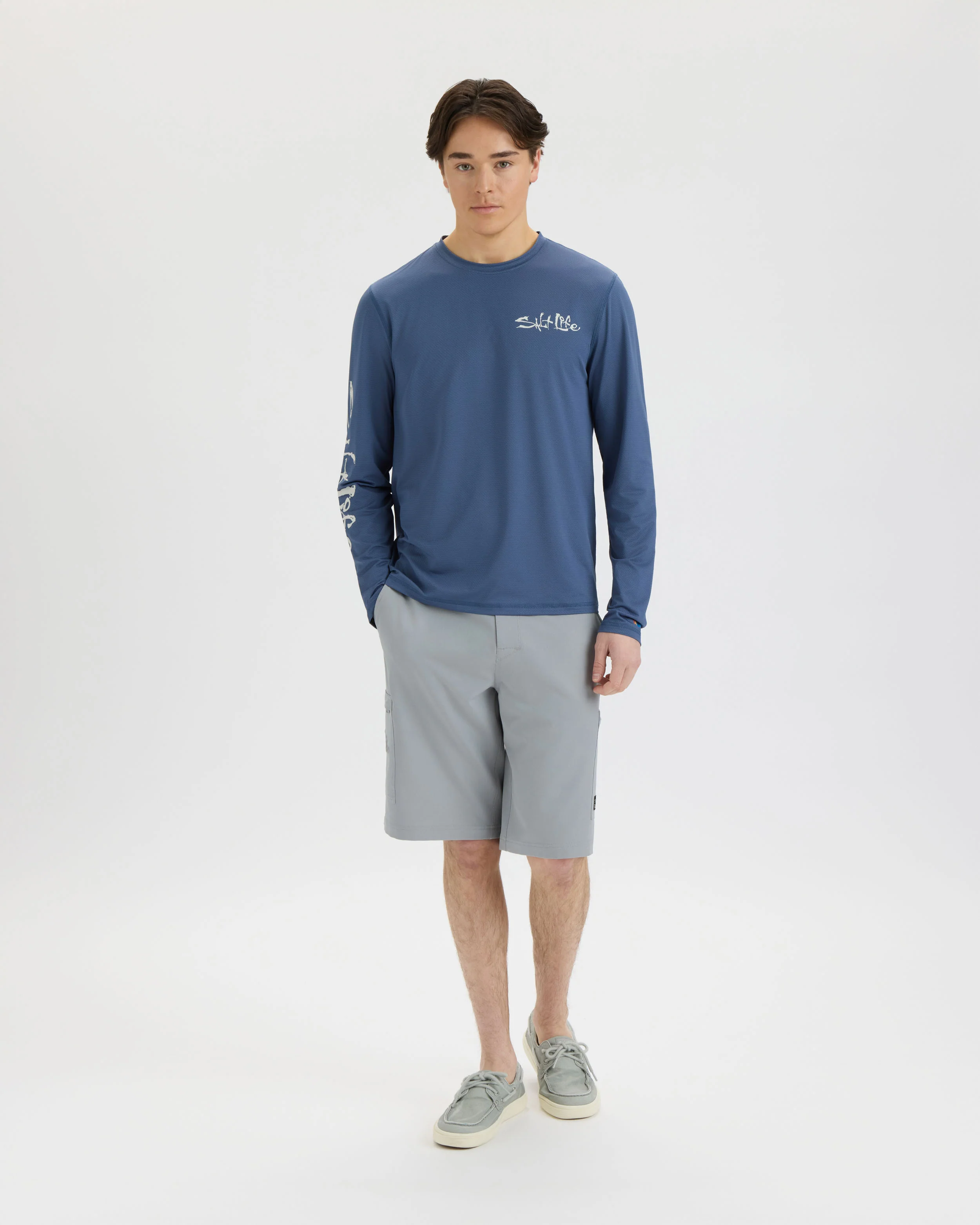 Men’s Salt Water Perforated SLX Performance Tee - Image 5