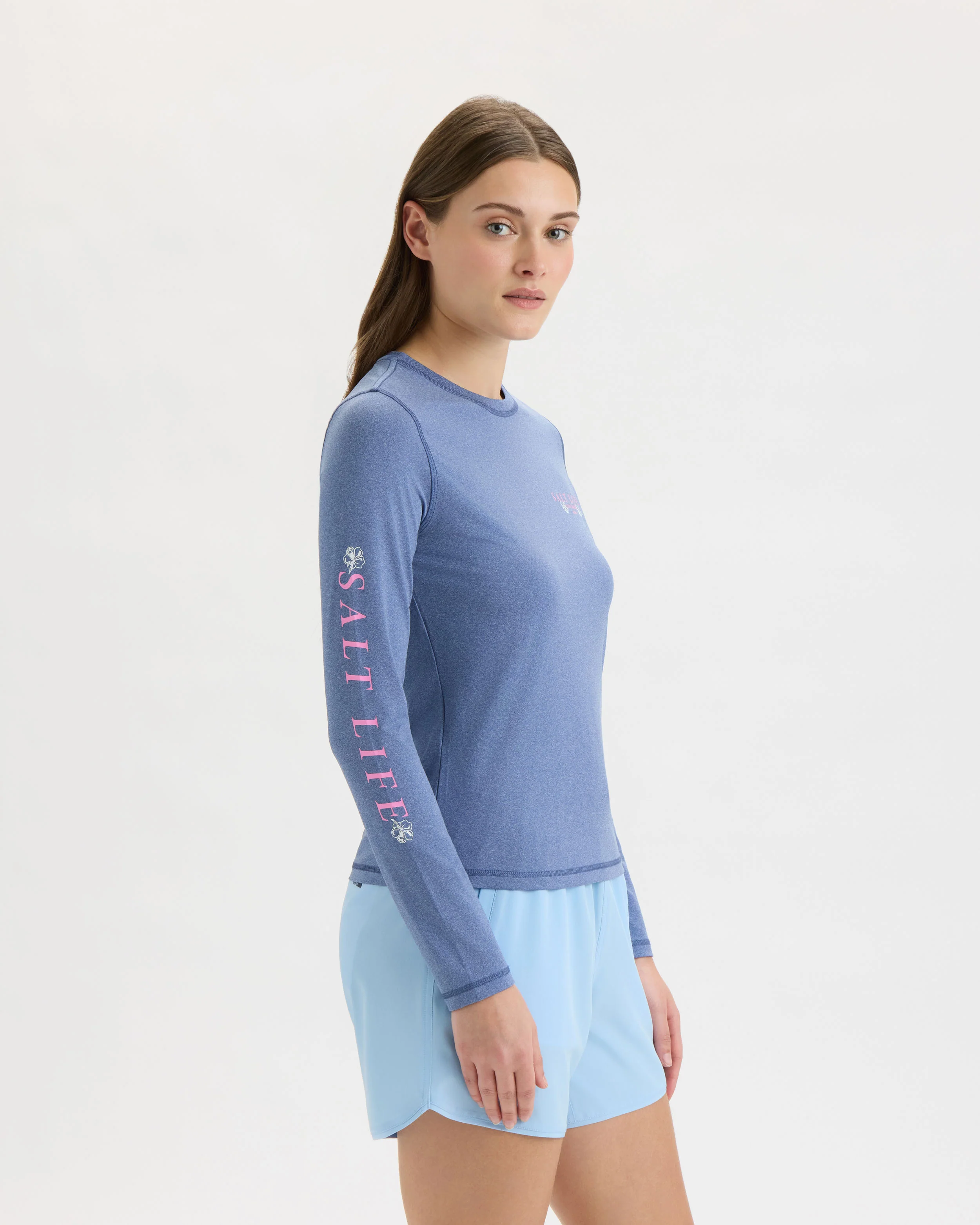 Women’s Salty Marlin Badge SLX Performance Long Sleeve Tee - Image 3