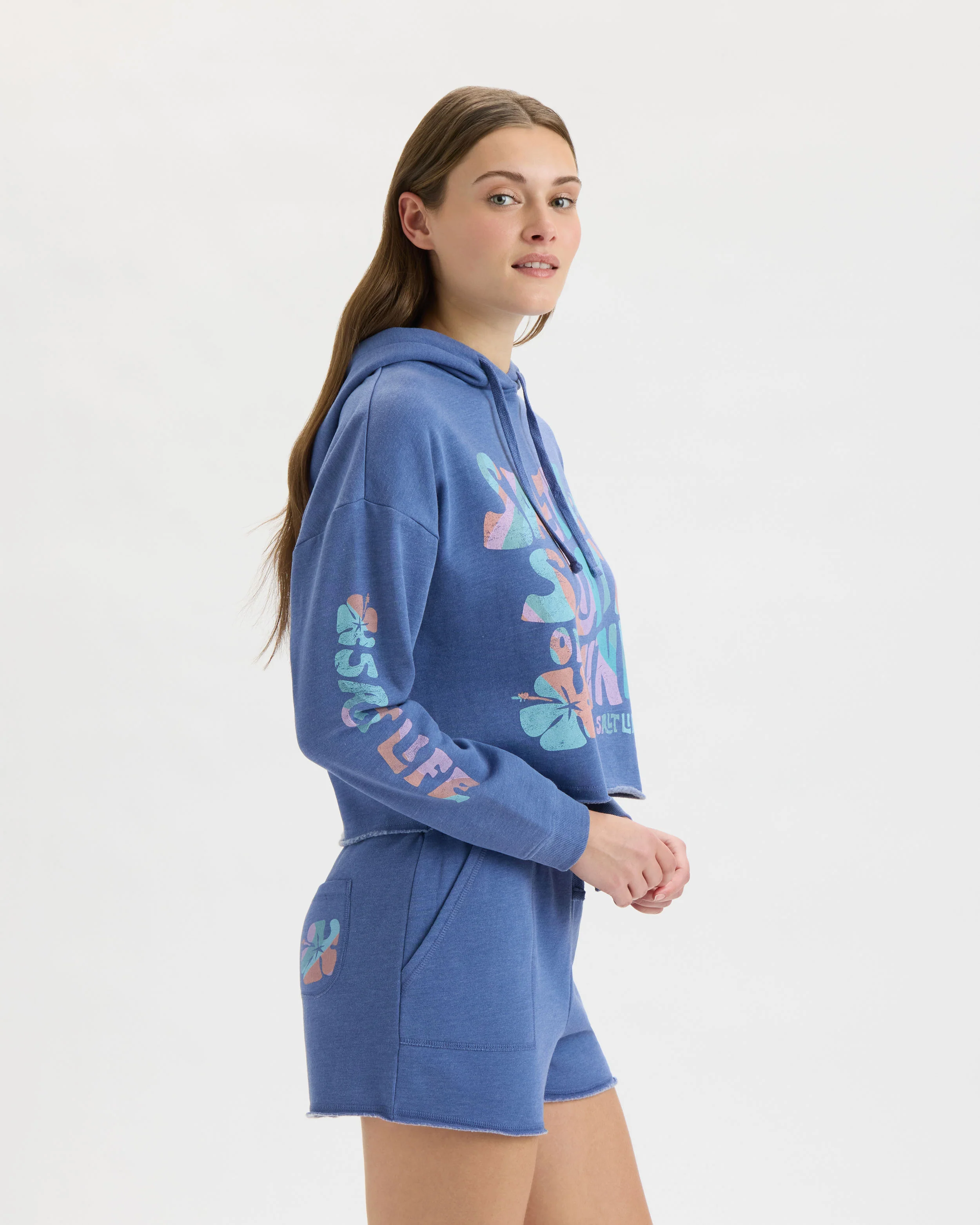 Women's Salty Mind Cropped Hoodie - Image 3