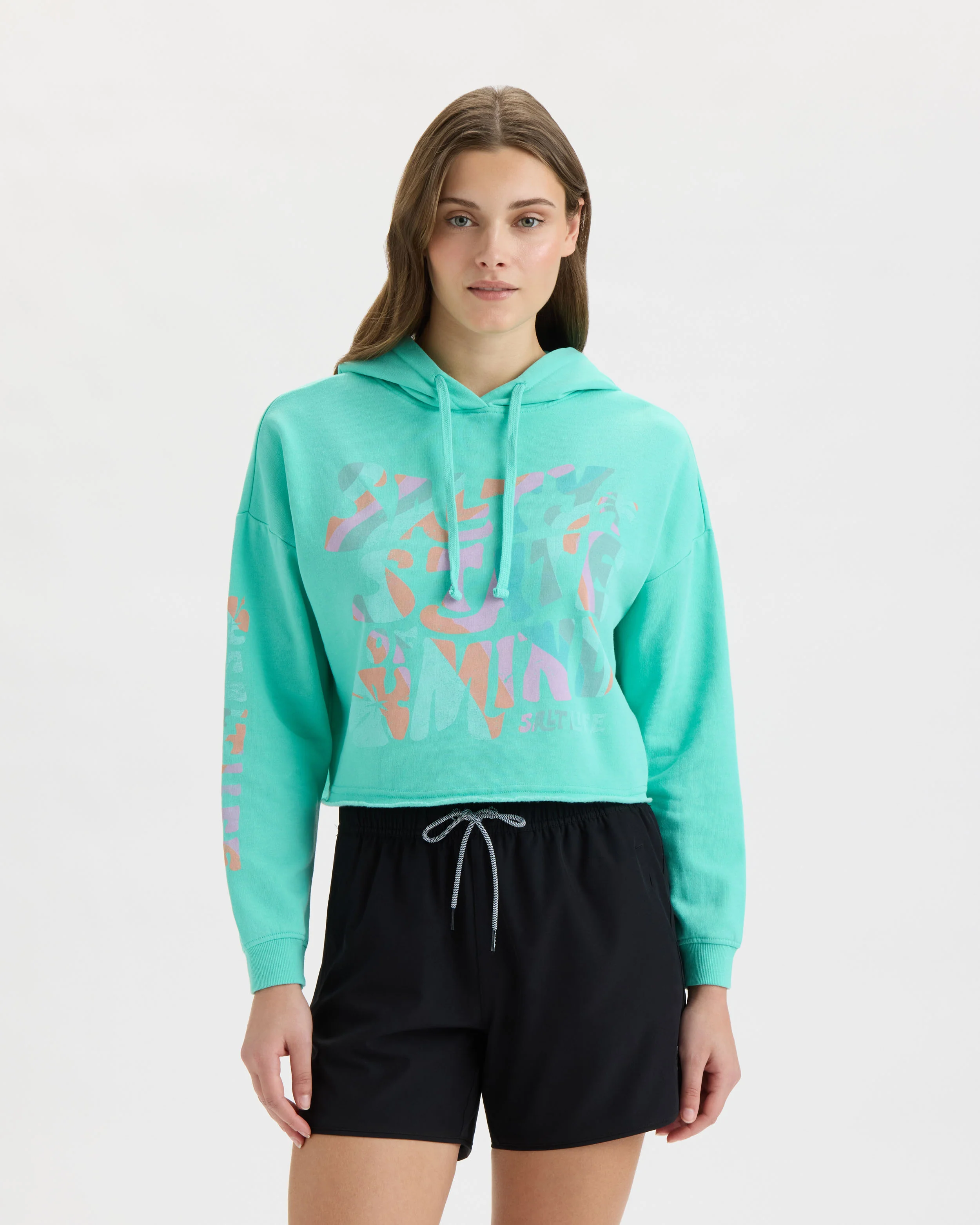 Women's Salty Mind Cropped Hoodie - Image 2