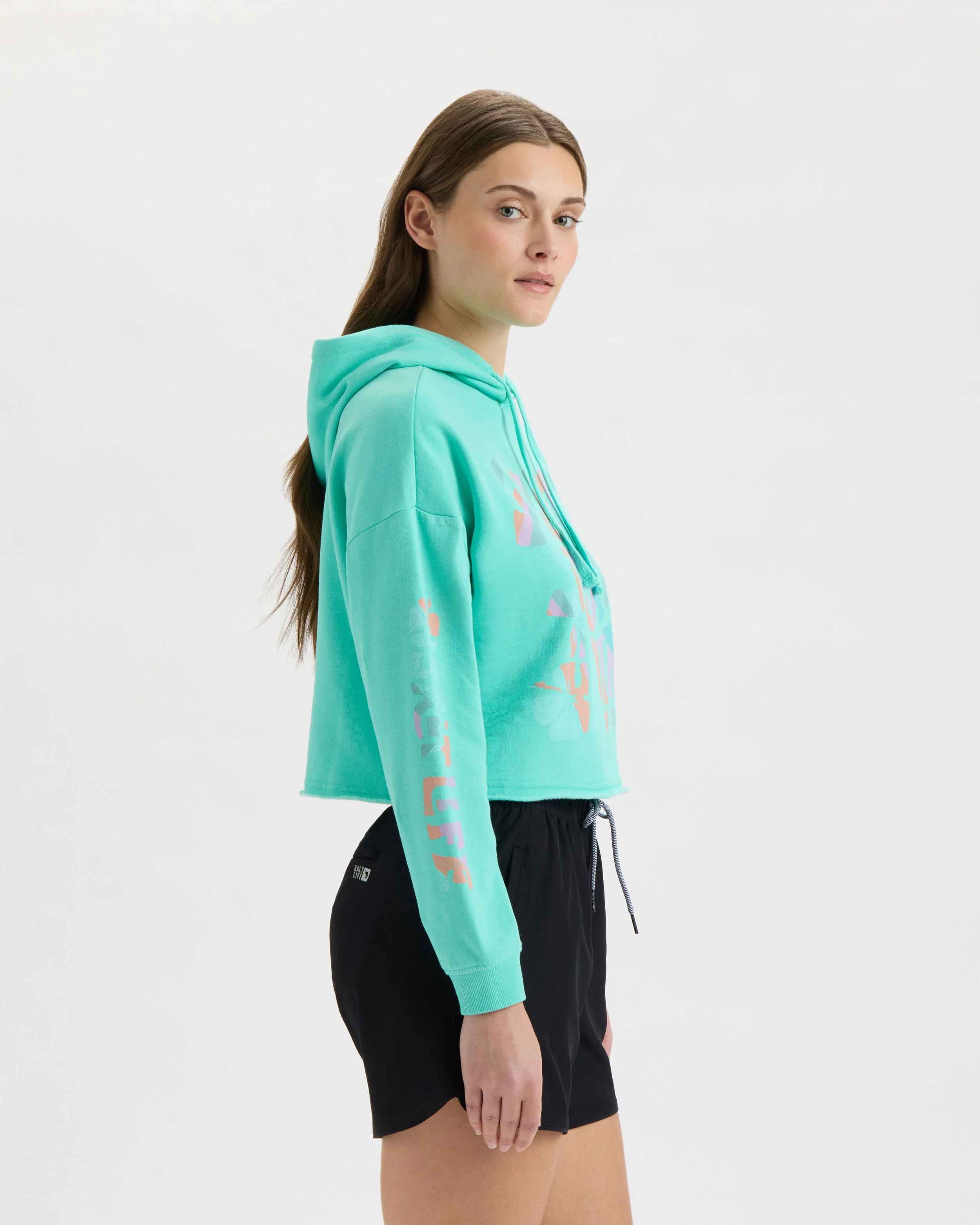 Women's Salty Mind Cropped Hoodie - Image 3