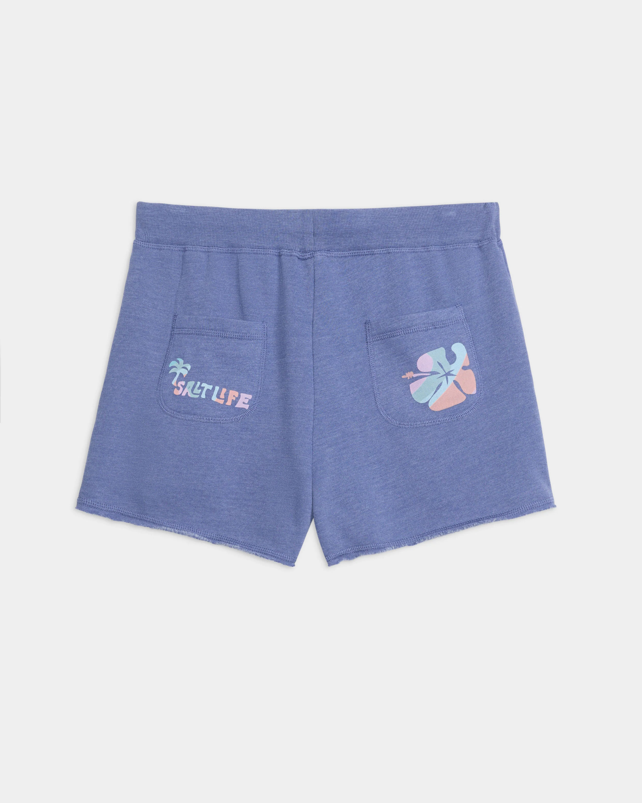 SALTY MIND OCEAN WASHED FLEECE SHORT-418 indigo - Image 6