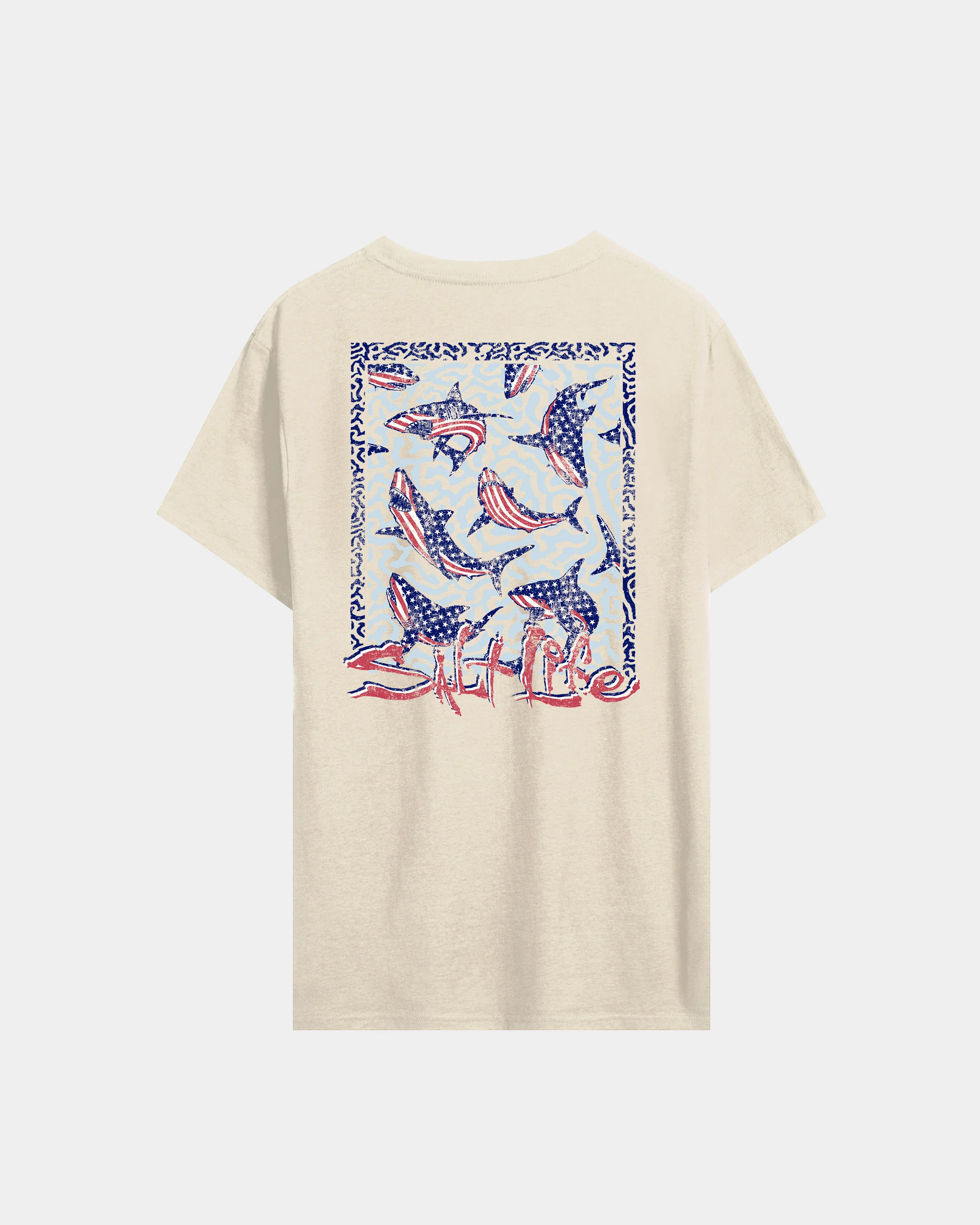 Men’s Sharks Americana Salt Wash Tee