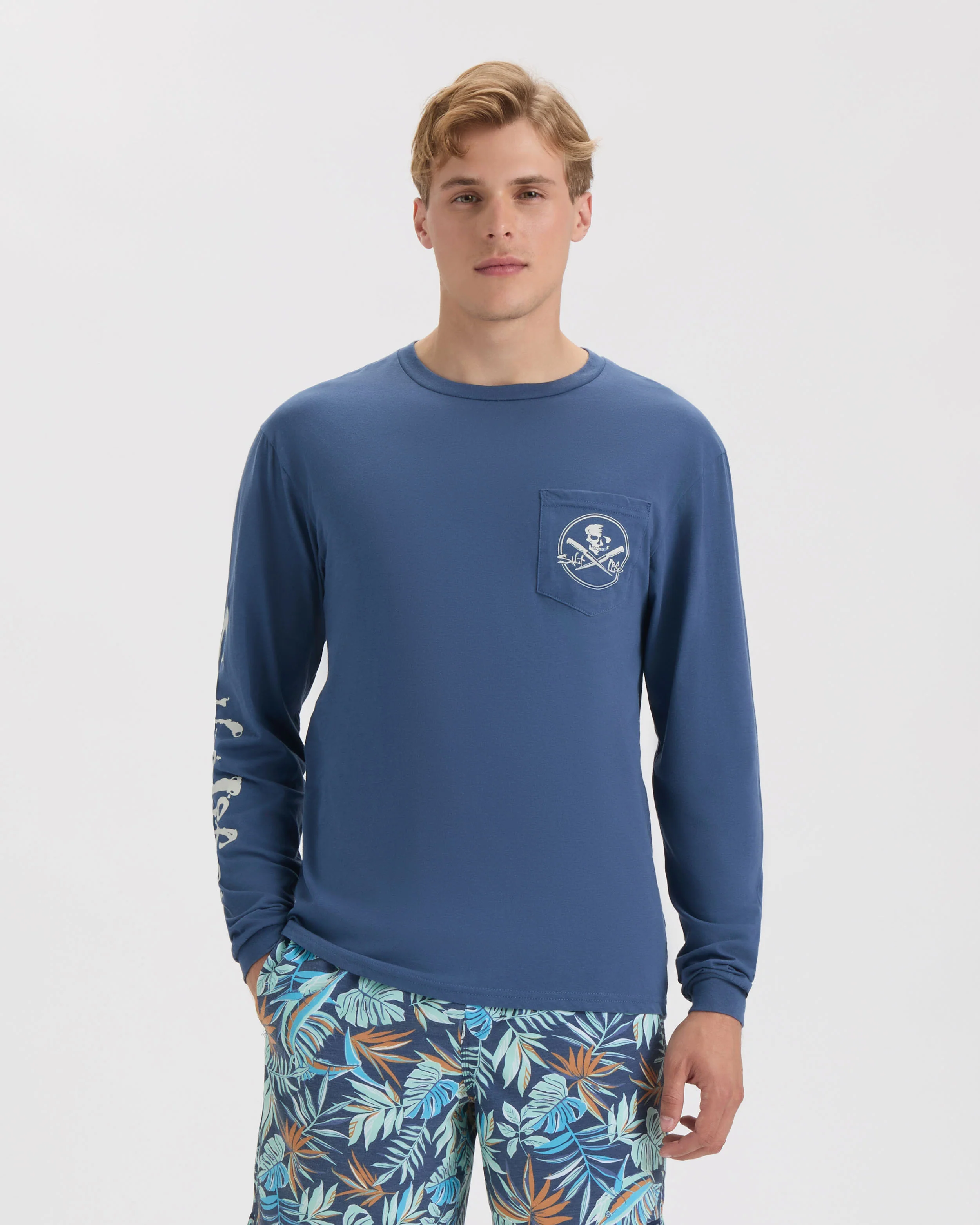 Men’s Skull and Fillet Long Sleeve Shirt - Image 2