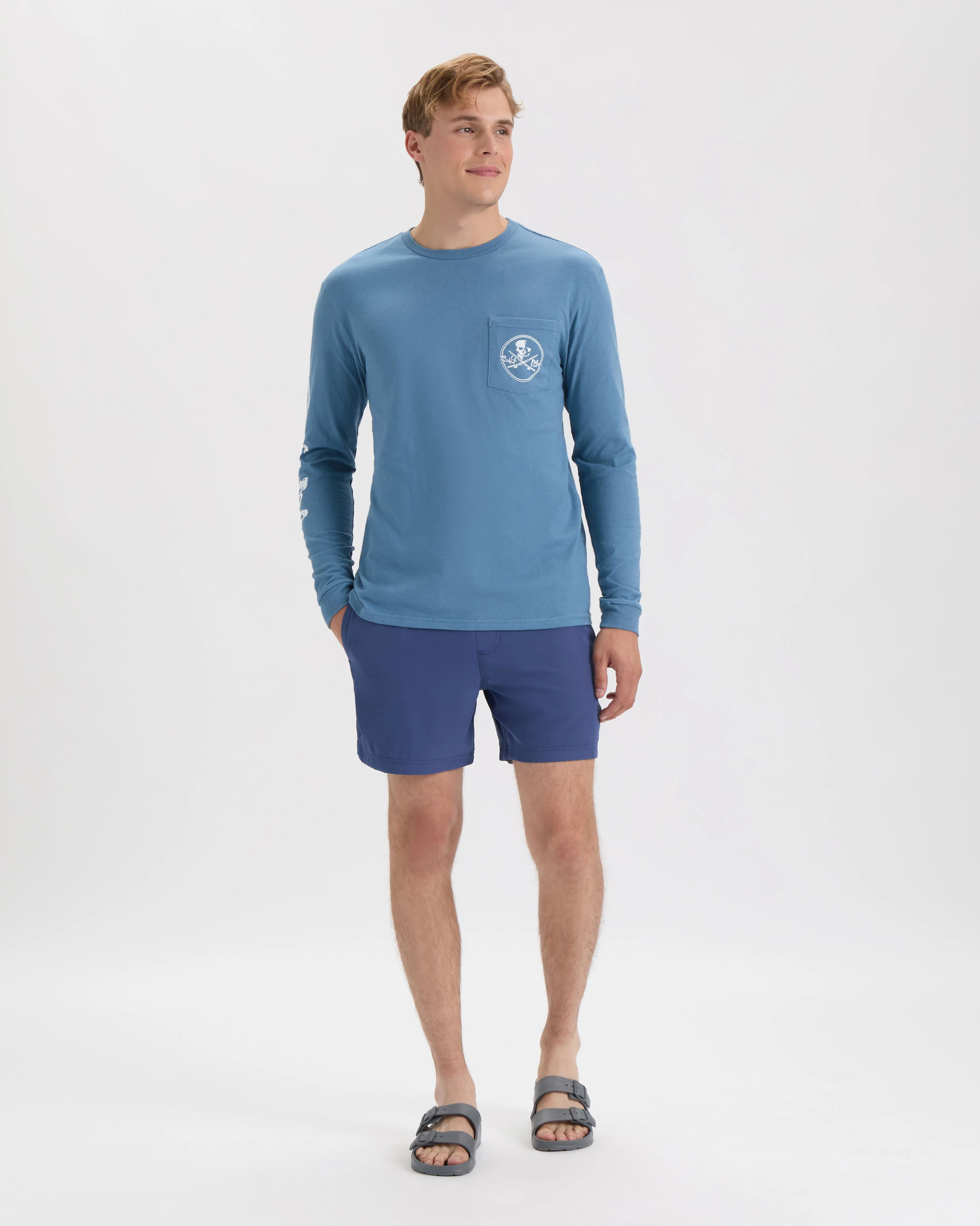 Men’s Skull and Poles Long Sleeve Shirt - Image 6