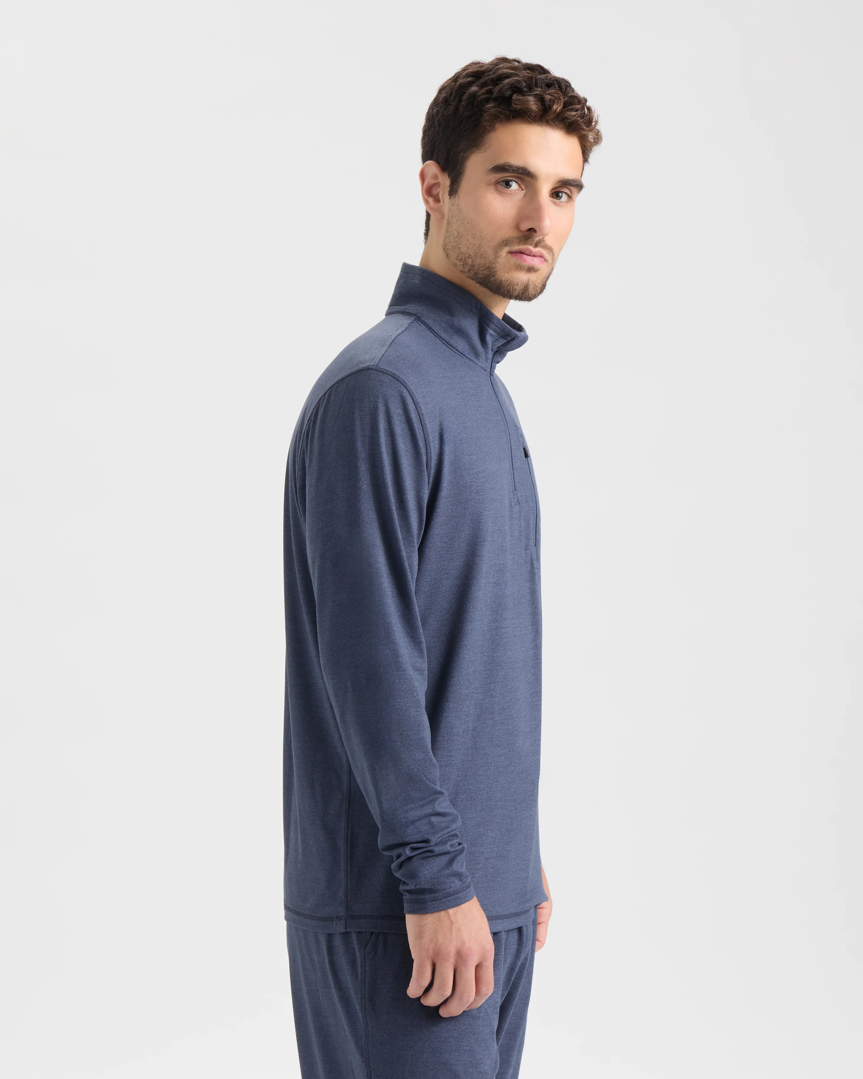 Men's Stamina Zip Mock Neck Performance Pullover - Image 3