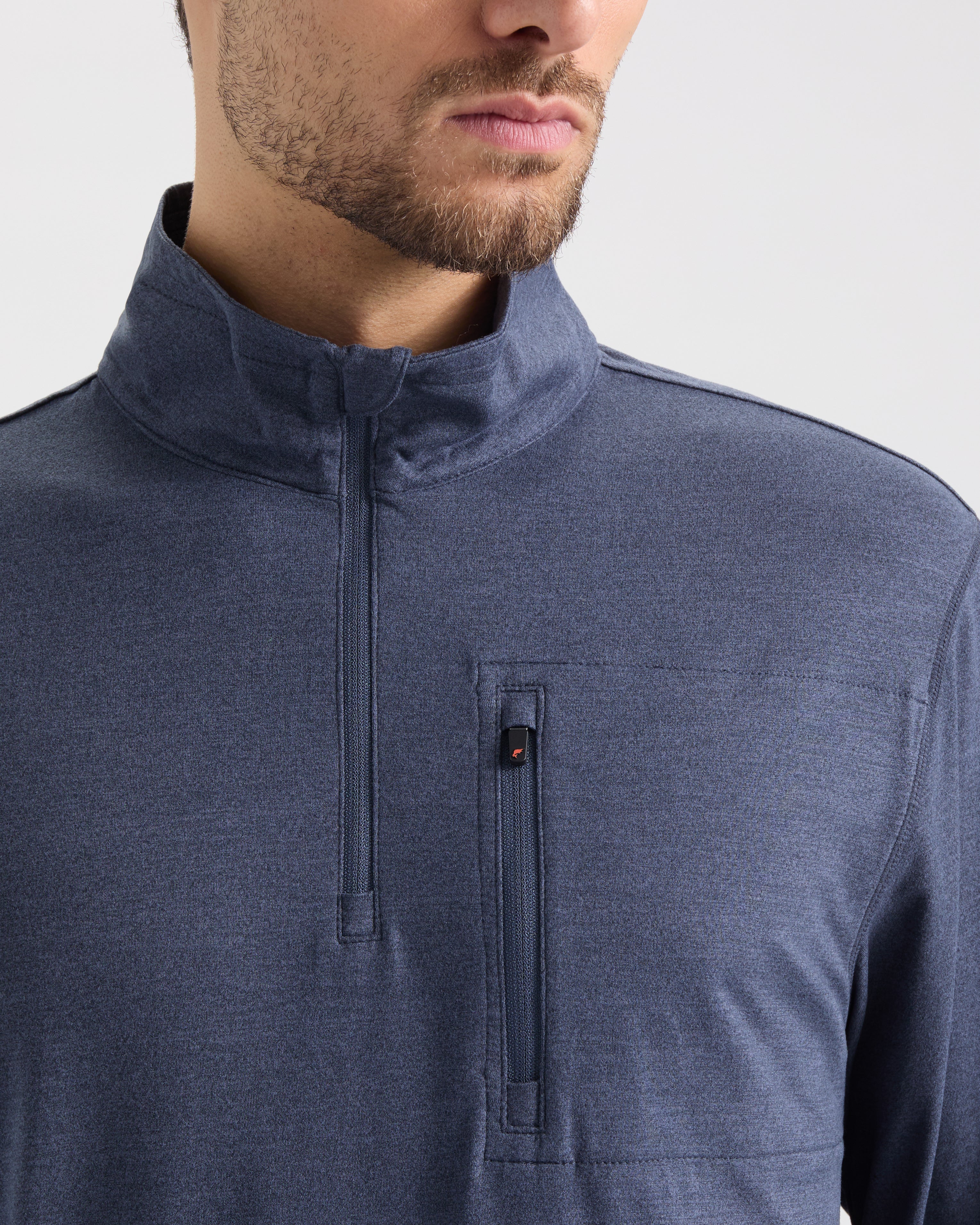 Men's Stamina Zip Mock Neck Performance Pullover - Image 5